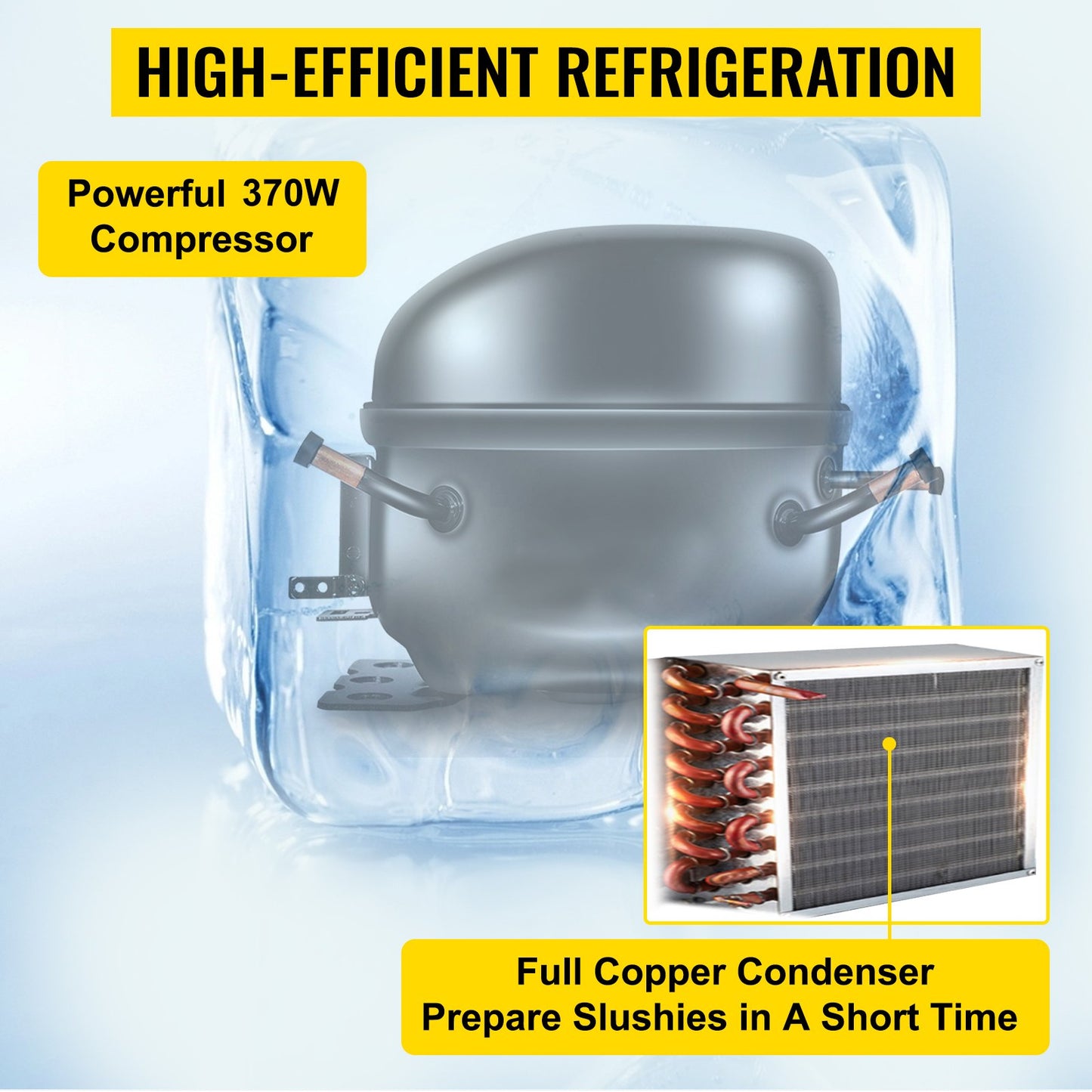 VEVOR Commercial Slushy Machine, 3Lx2 Double Tank Frozen Drink Machine, 24 Cups,-$600