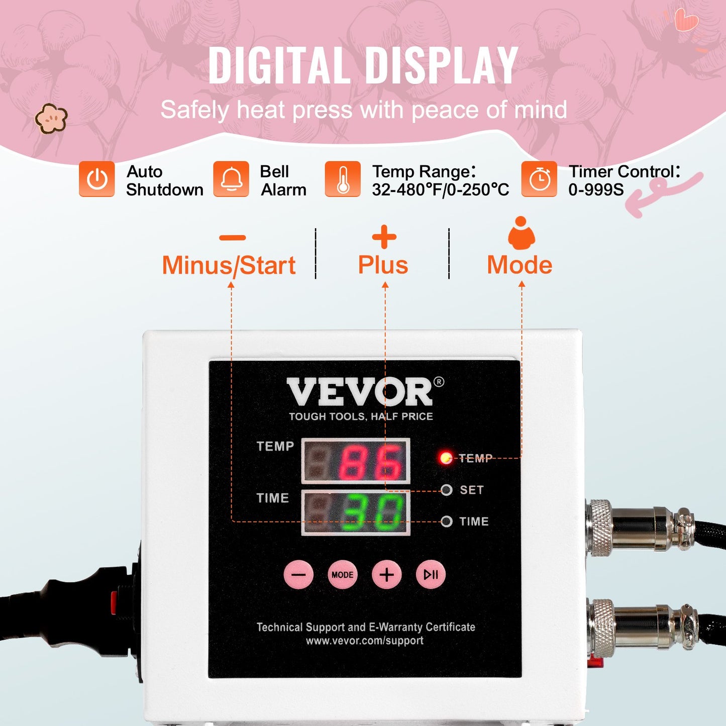 VEVOR Heat Press, 15 x 15 inch Digital Heat Press Machine, Slide Out Heat Transfer Machine,-$145