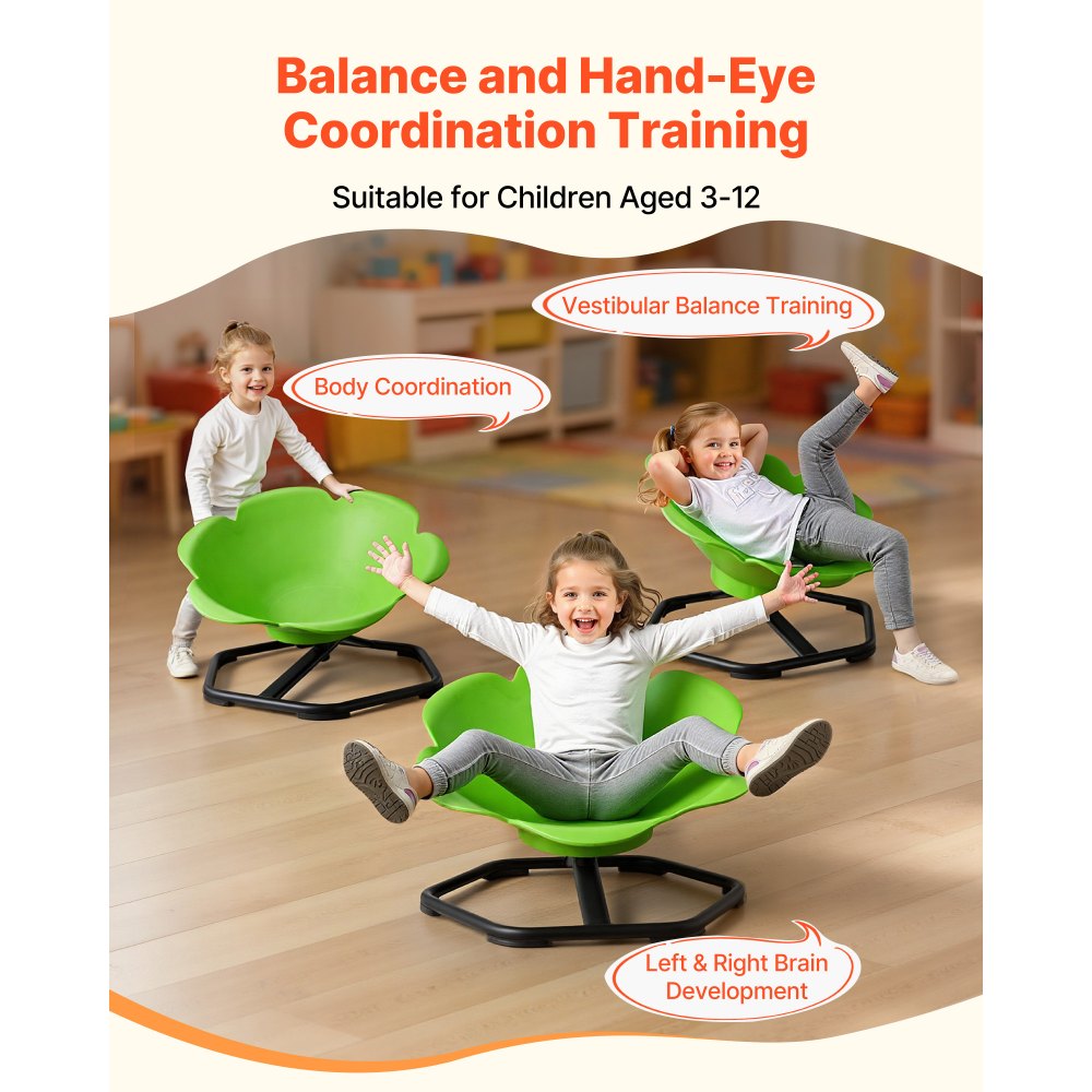 VEVOR Kids Swivel Chair, 220 lbs Capacity, Cylinder Shape Spinning Chair, Sensory Toy Seat,-$80