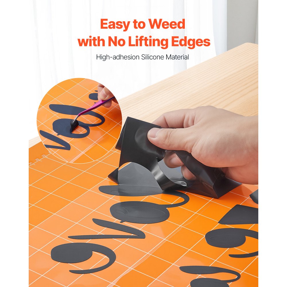 VEVOR Heat Transfer Vinyl, 12 in x 25 ft, Glossy Black HTV Iron on Vinyl Roll, Easy to Cut and Weed,-$13