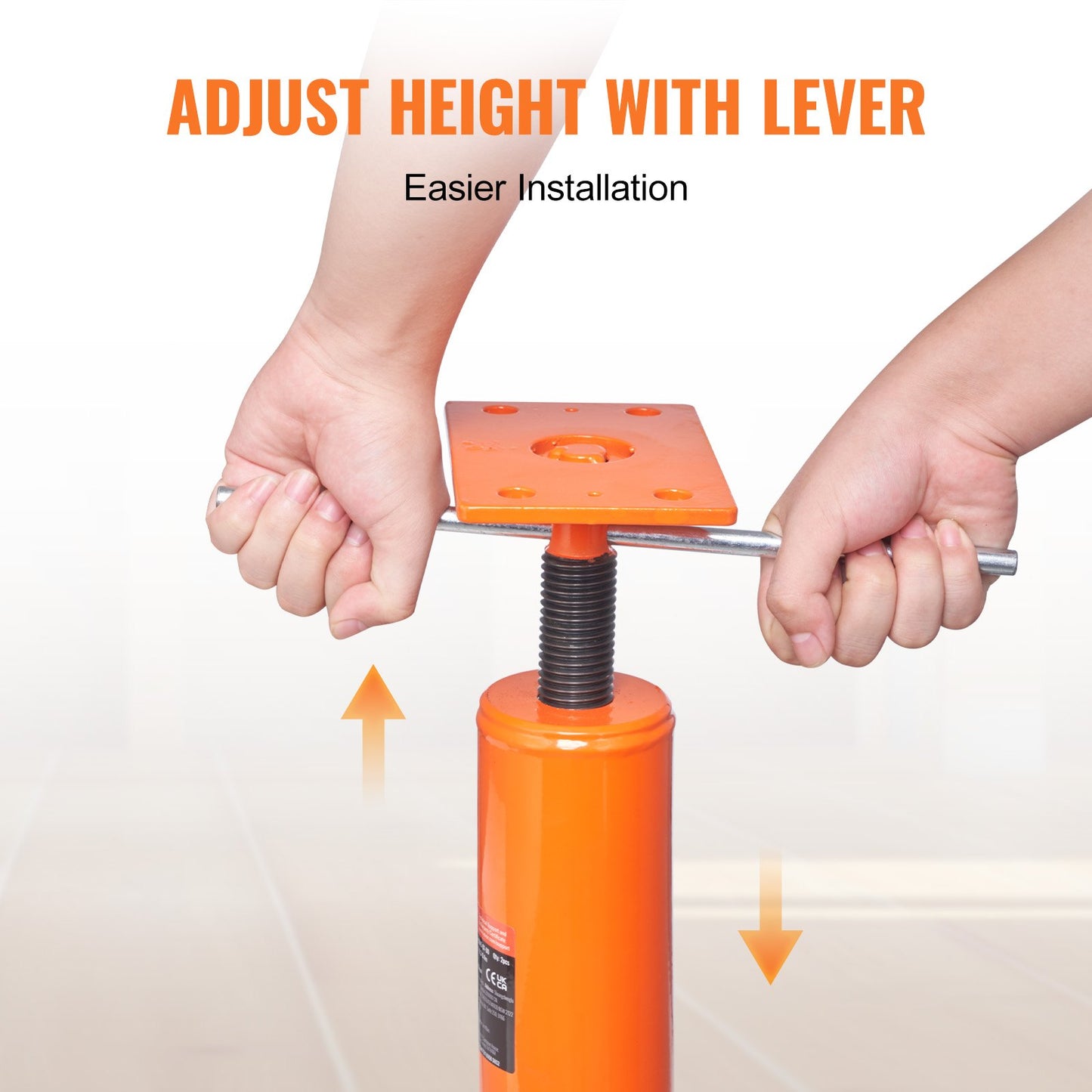 VEVOR House Floor Jack, 12"-16" Height Range, 9700 lbs Max Load Capacity, Adjustable Support ,-$25