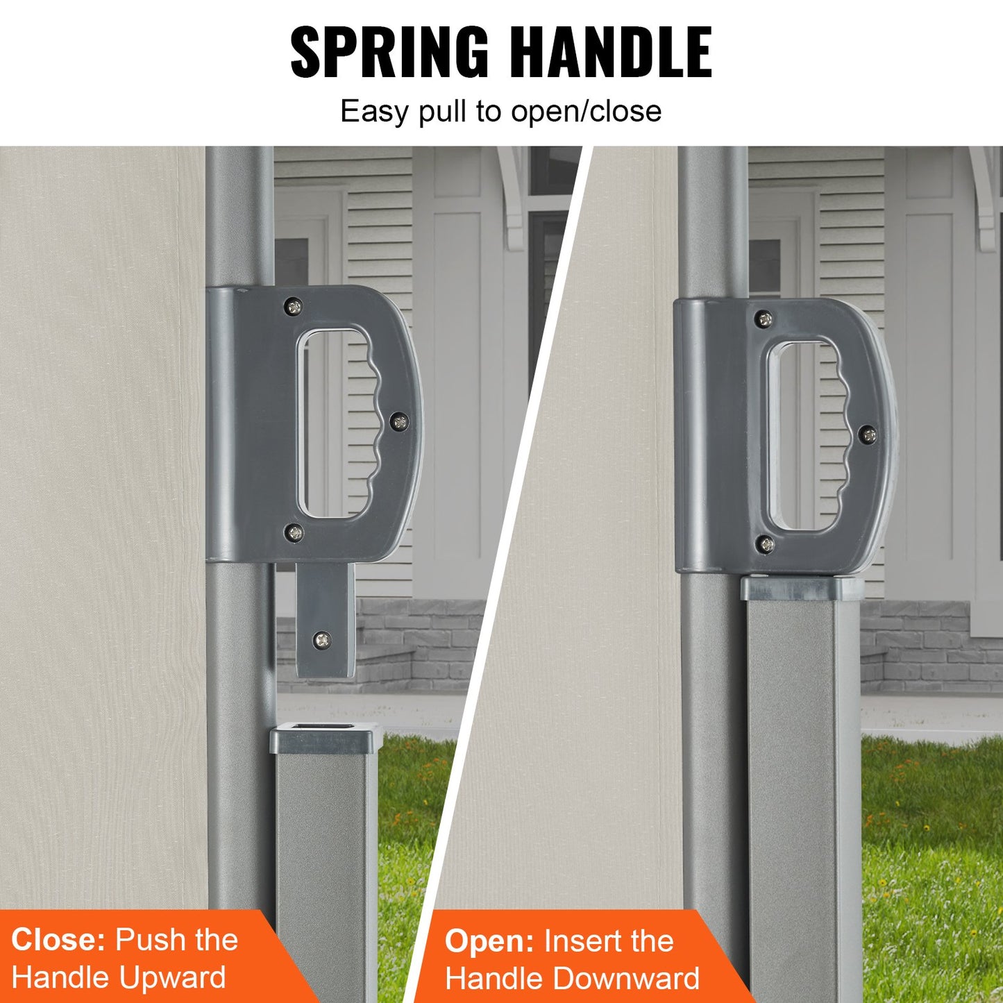 VEVOR Retractable Side Awning, 71''x 138'' Outdoor Privacy Screen, 180g Polyester,-$70