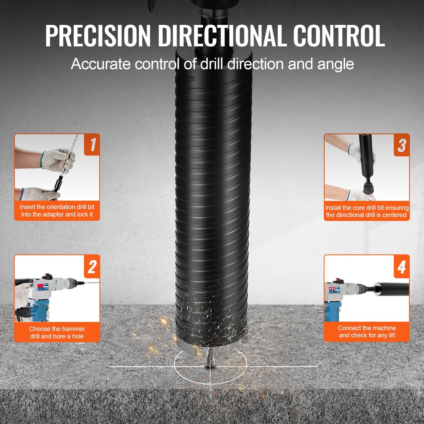 VEVOR Core Drill Bit, 2.5" Wet/Dry Diamond Core Drill Bits for Brick and Block, Concrete Core Drill Bit,-$30