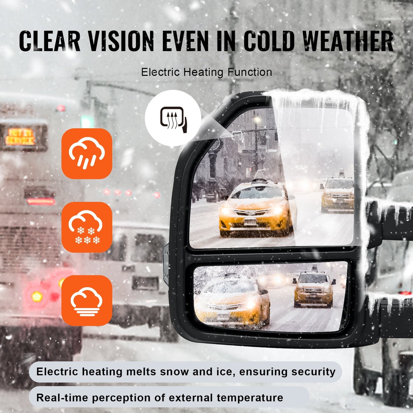 VEVOR Towing Mirrors, Left & Right Pair Set for 2015-2018 Ford F150, Power Heated with Signal Light,-$250