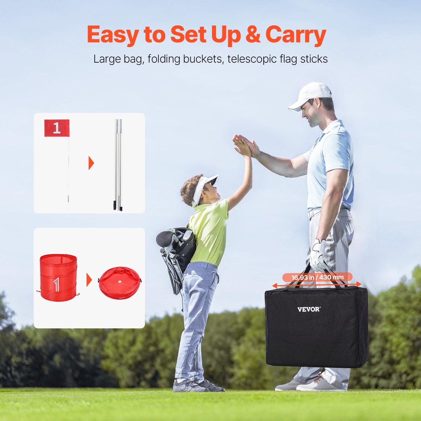 VEVOR Backyard Golf Game, 6 Hole Golf Course, Golf Game Practice Games, Golf Chipping Game,-$50
