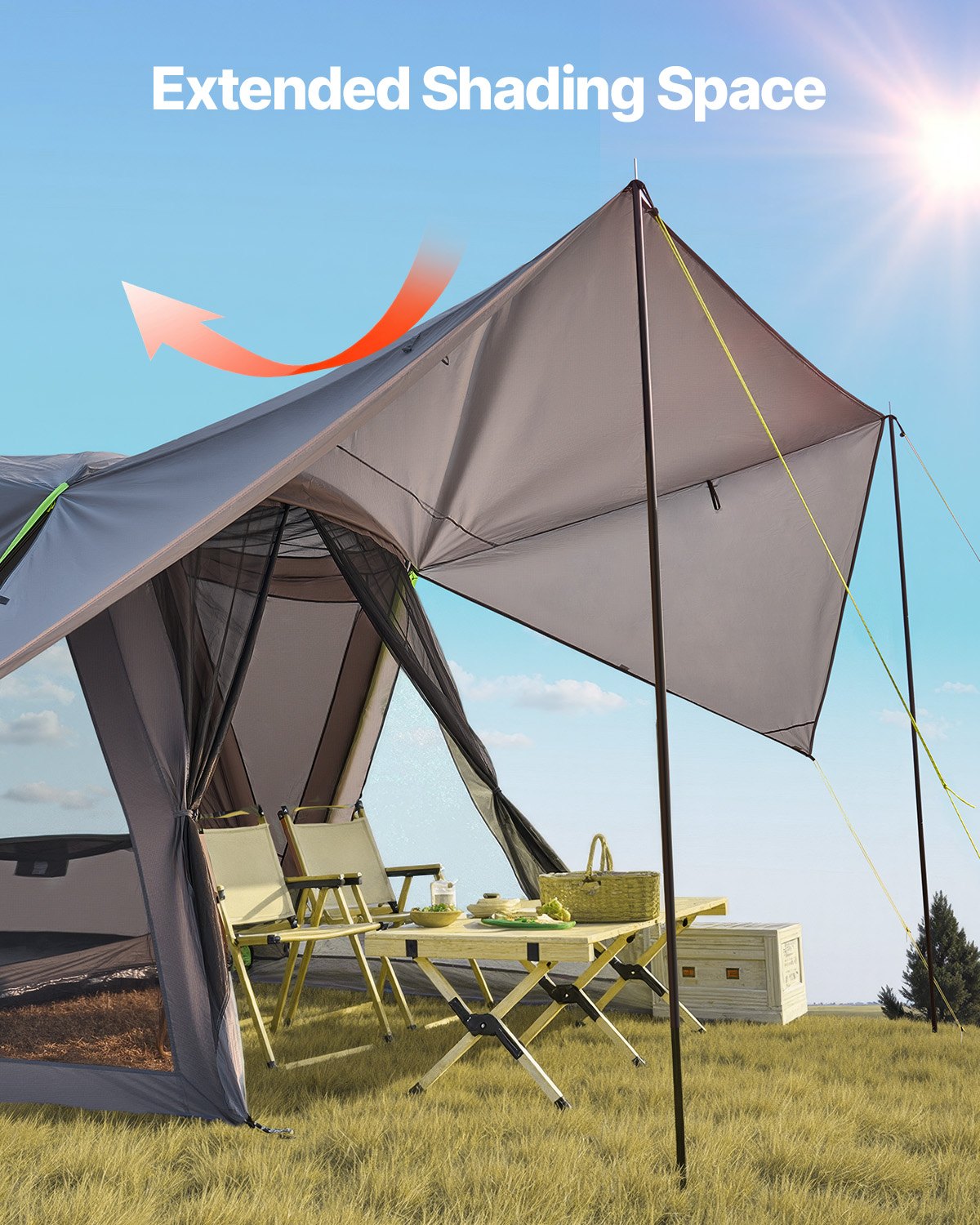 VEVOR SUV Tent for Camping, 10FT L x 10FT W, Waterproof PU2000mm Spacious Double Layer Design,-$280