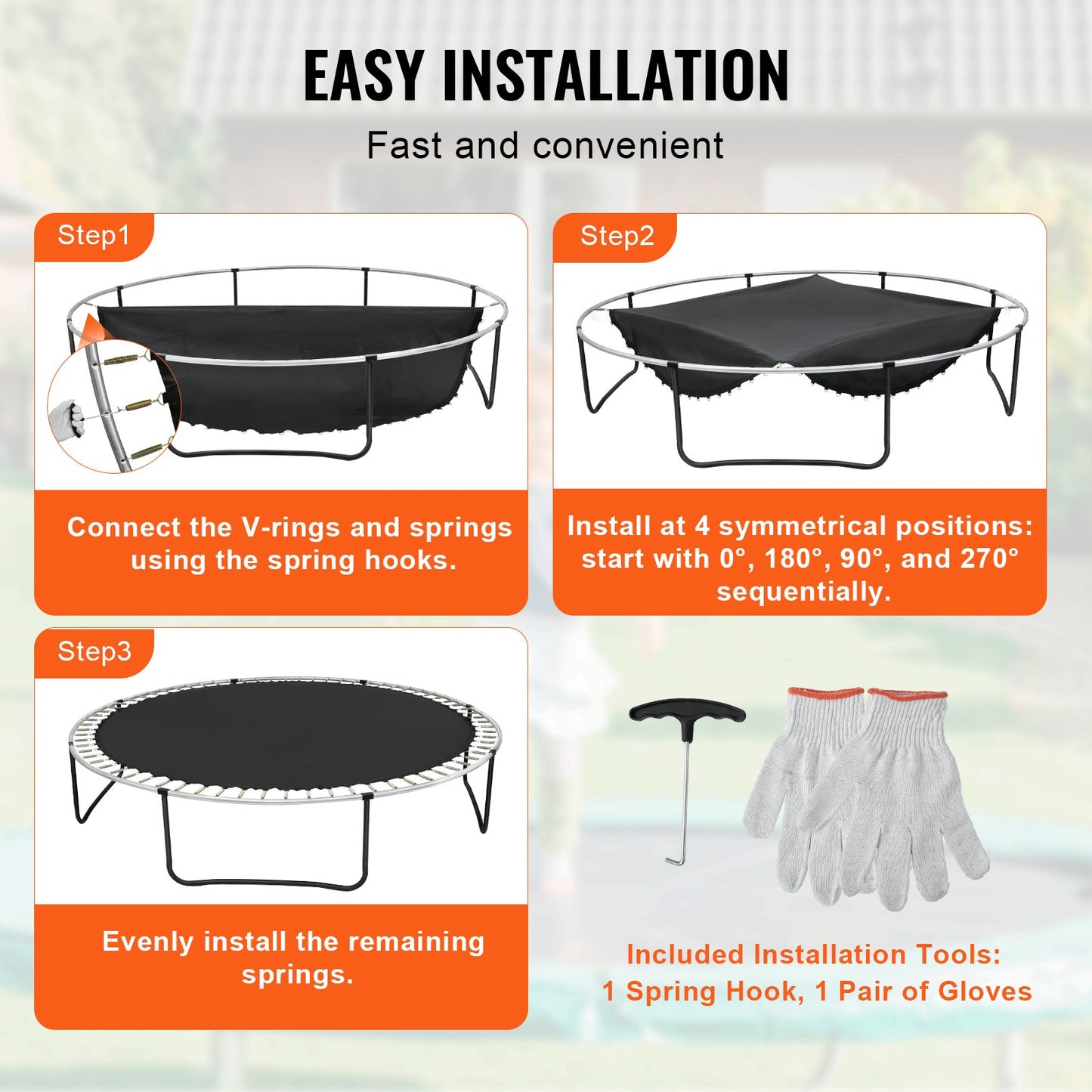 VEVOR Replacement Trampoline Mat, Jumping Mat Fits 14ft Frame, Universal Jumping Mat Trampoline,-$50