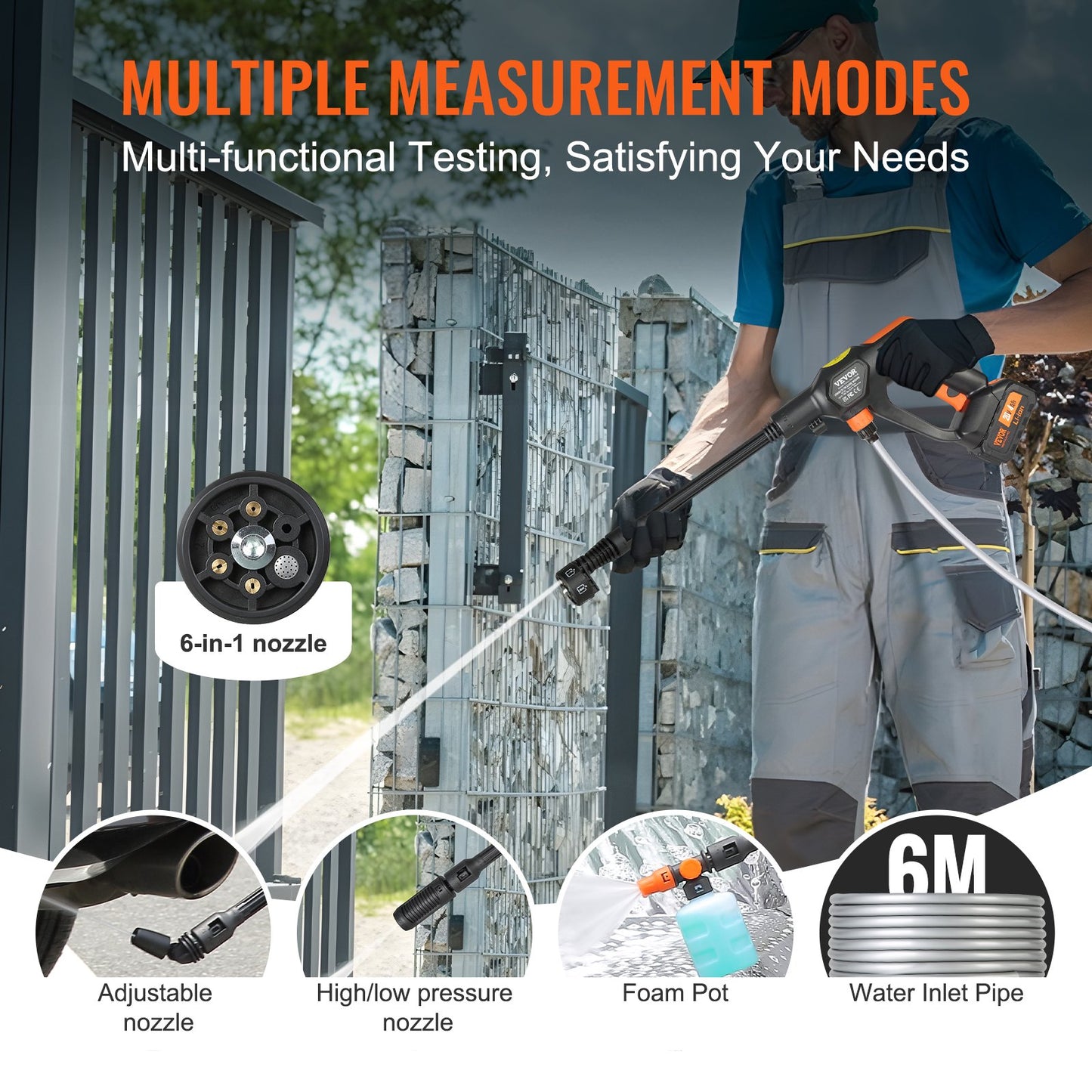 VEVOR Cordless Pressure Washer, 652-PSI 1.1 GPM Portable Power Cleaner, Handheld High-Washer Gun,-$70