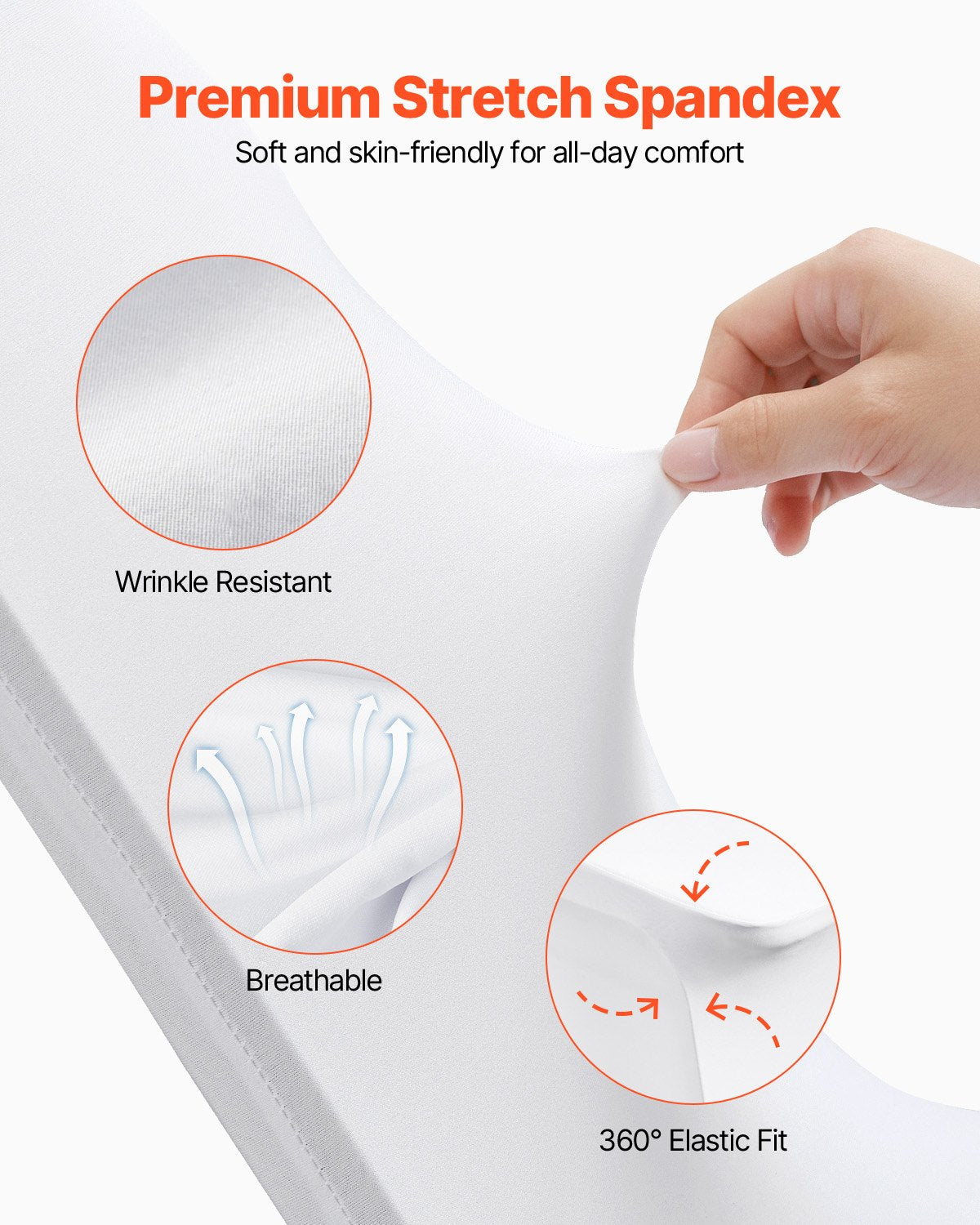 VEVOR Stretch Spandex Folding Chair Covers, Universal Fitted Chair Cover, Removable Washable,-$25