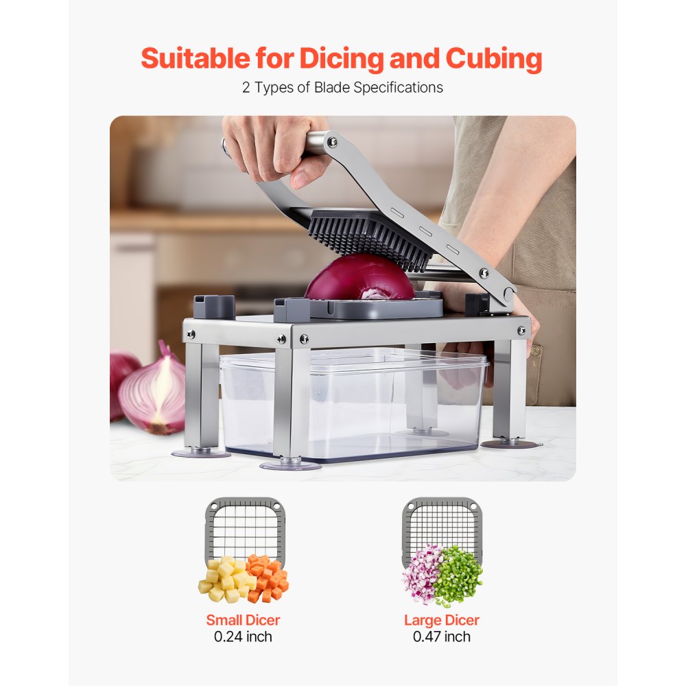 VEVOR Vegetable Chopper Mandoline Slicer, All-in-1 Food Veggie Cutter with 8 Stainless Steel Blades,-$40