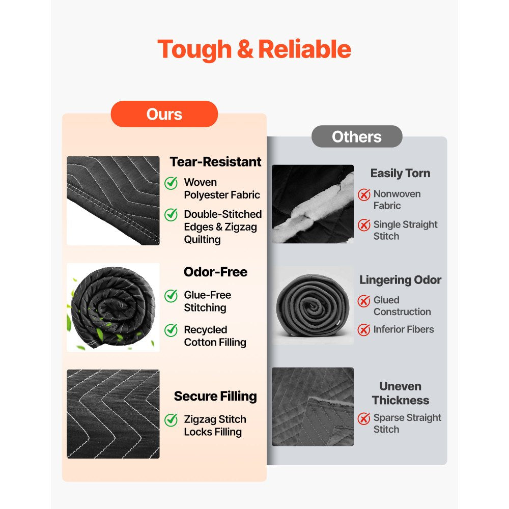 VEVOR Sound Dampening Blankets, Soundproof Curtains with 80 x 48 in, Soundproof Blanket,-$20