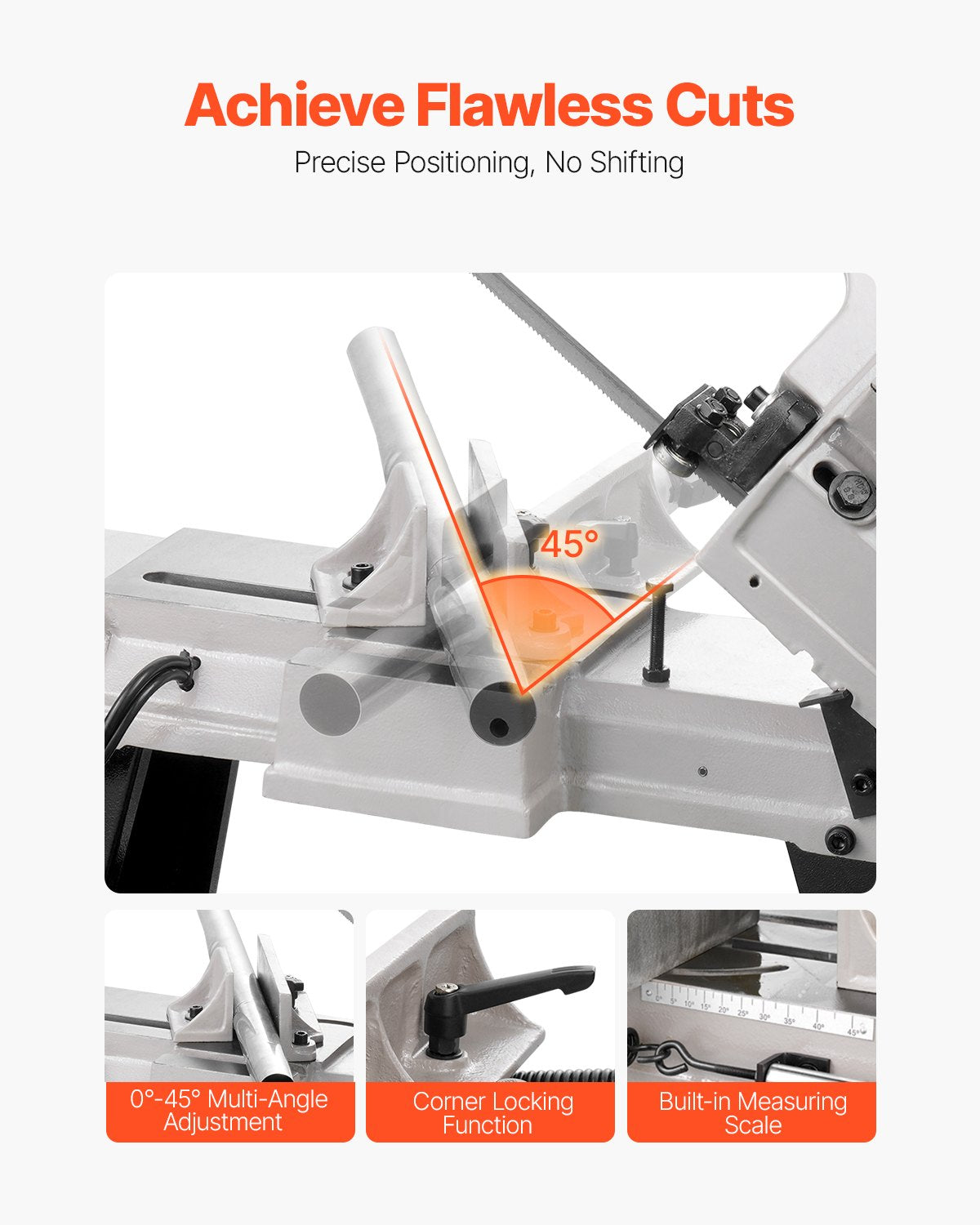 VEVOR Metal Horizontal Band Saw, 4 in x 6 in Rectangular Cutting Capacity, 110V Metal Vertical,-$490