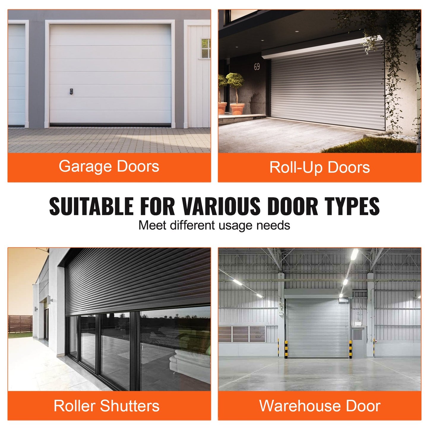 VEVOR Garage Door Seals Bottom Rubber, U Shape +O Ring Combination Garage Door Bottom,-$15