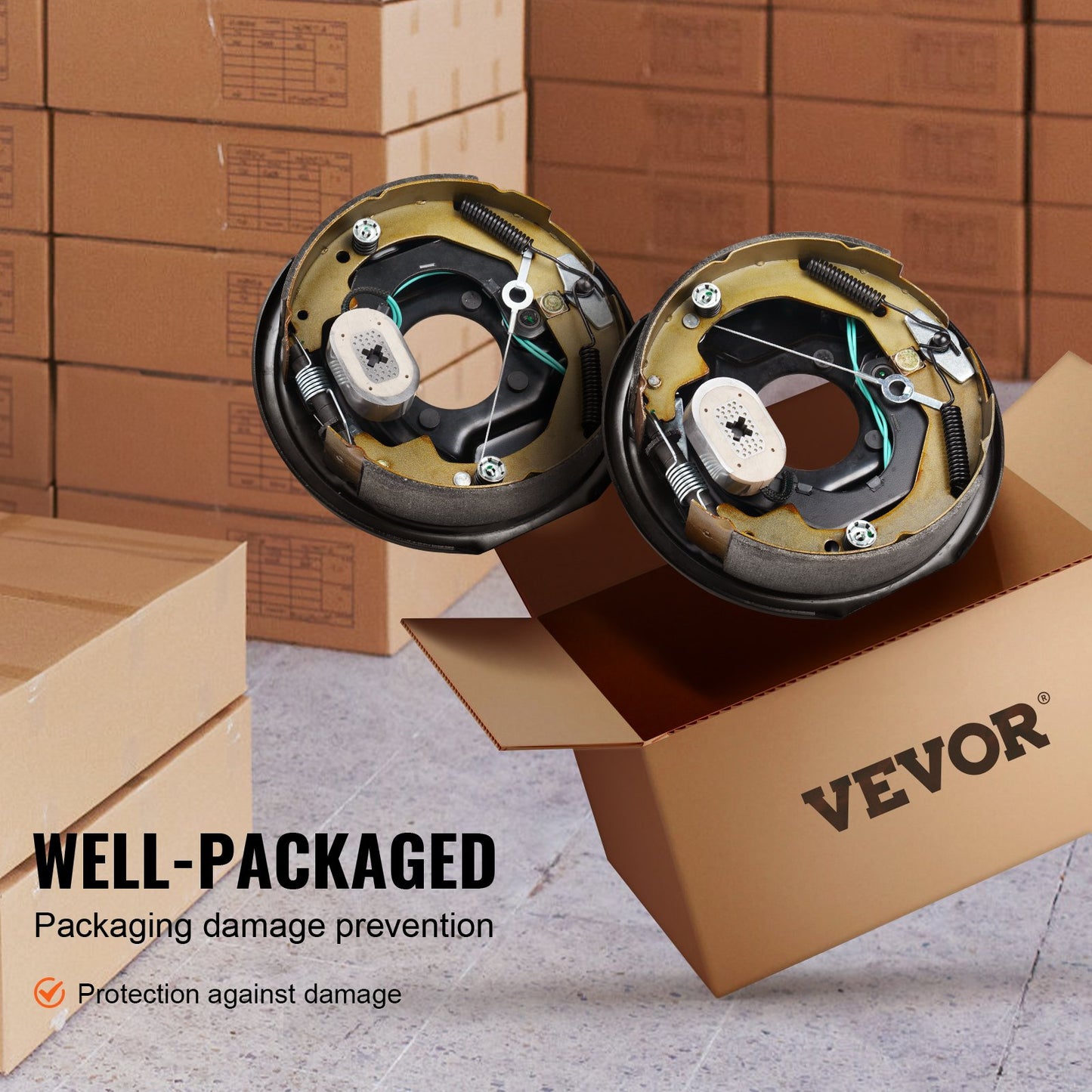 VEVOR Electric Trailer Brake Assembly, 10" x 2-1/4", 1 Pair Self-Adjusting Electric Brakes,-$55