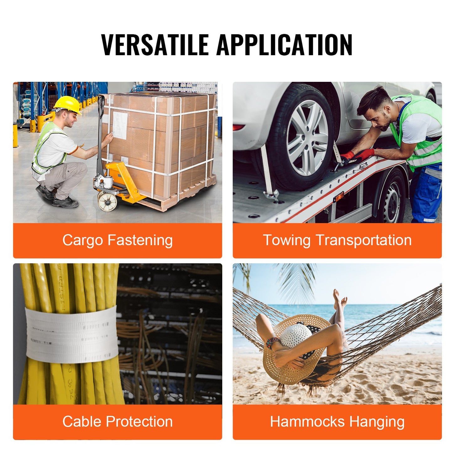VEVOR Polyester Pull Tape, 3/4" x 528' Mule Tape Flat Rope, 2500 lbf Tensile Capacity,-$30