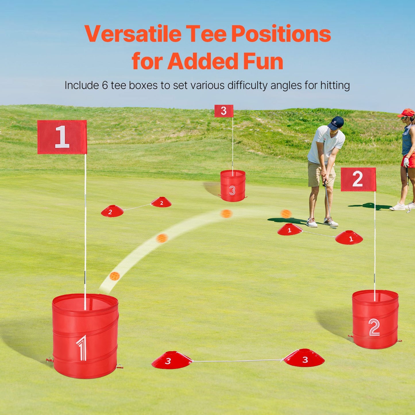 VEVOR Backyard Golf Game, 6 Hole Golf Course, Golf Game Practice Games, Golf Chipping Game,-$50