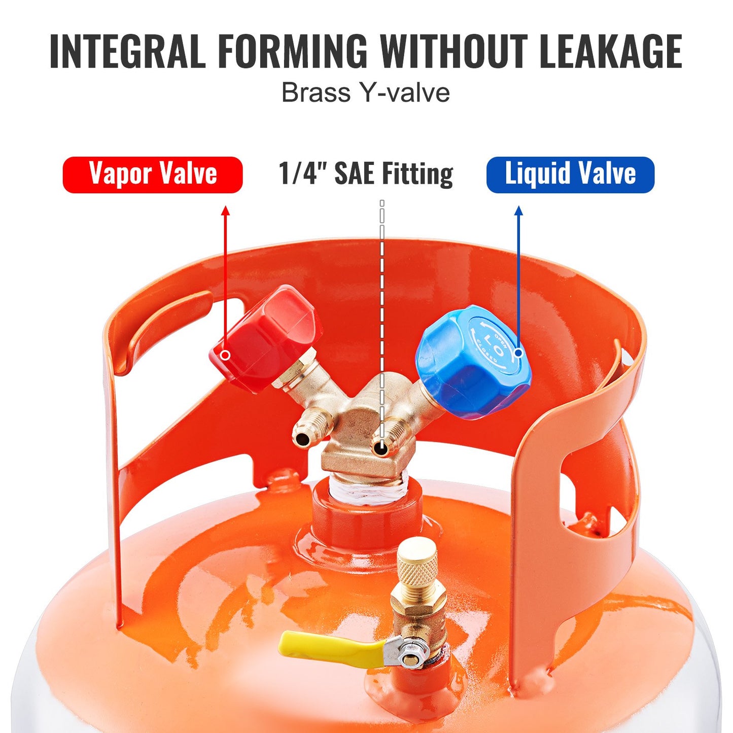 New(no box)VEVOR Refrigerant Recovery Tank, 30 LBS Capacity, 400 psi Portable Cylinder Tank with Y-Valve,-$55