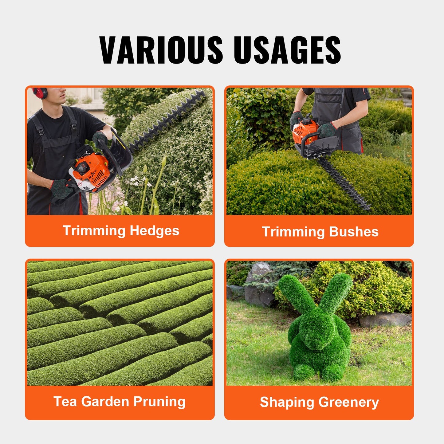 VEVOR 23.2-inch 26CC 2 Cycle Gas Hedge Trimmer, Gas Powered Handheld Hedge Trimmer -$145