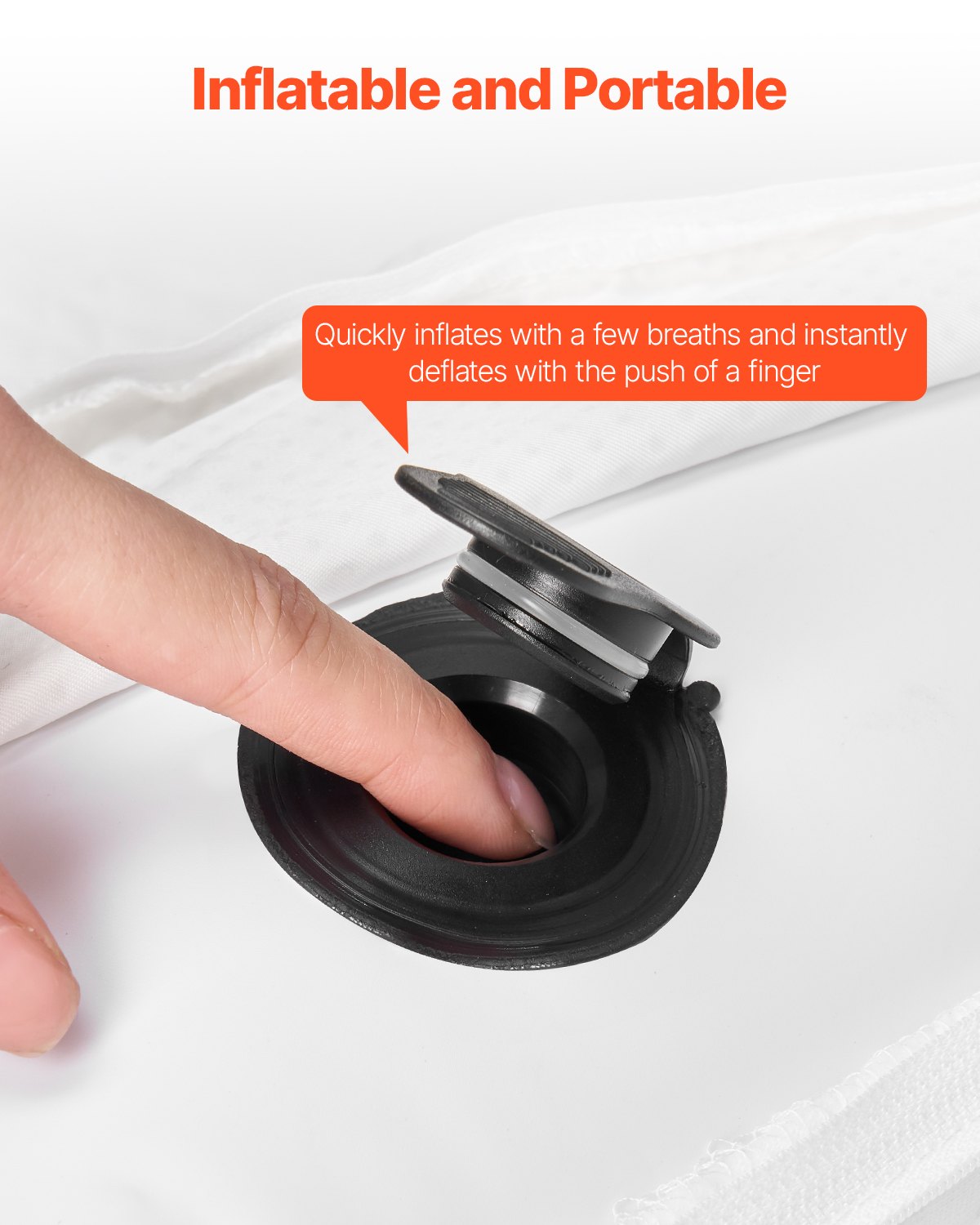 VEVOR Bed Bumper for Toddler, 52-inch Inflatable Bed Guard Rail with Safety Flap, 1-Pack-$10