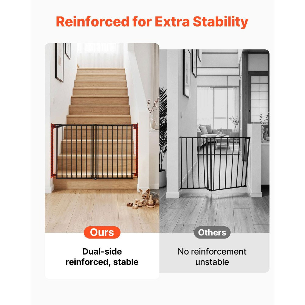 VEVOR Gate for Stairs, 31-48 in Adjustable Width, 30 in High Dog Gate, No Bottom Bar,-$55