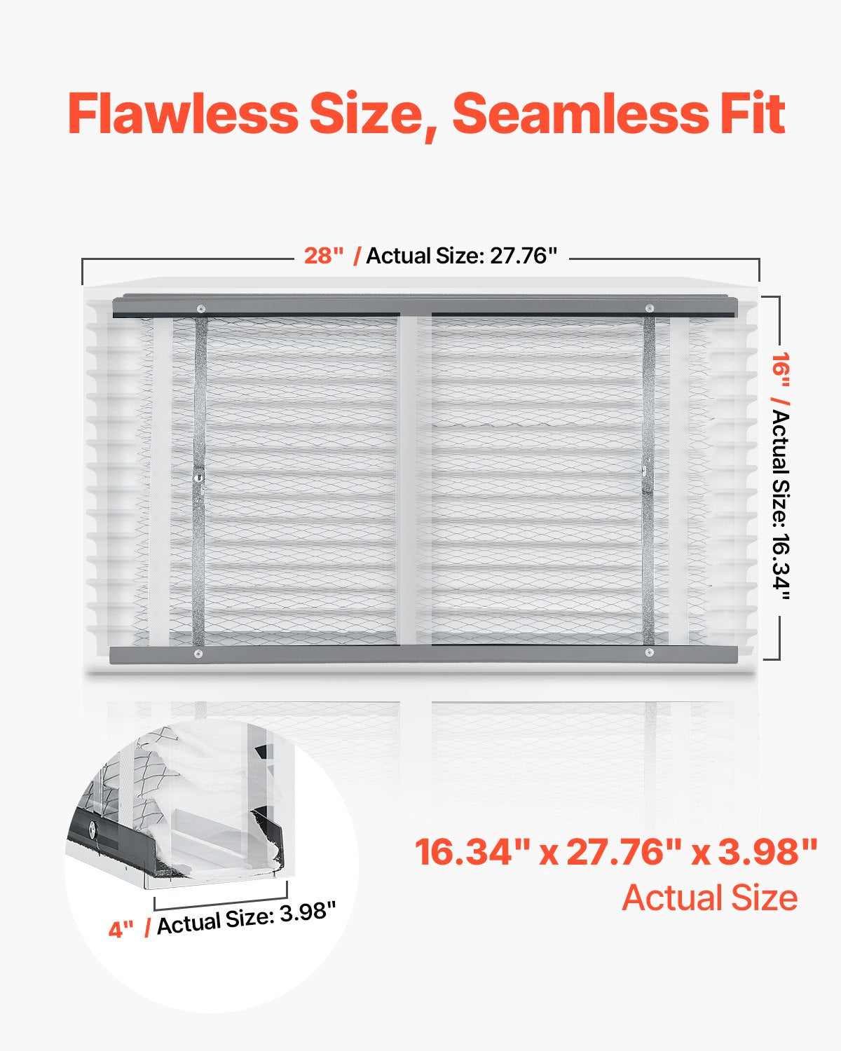 VEVOR 16 x 28 x 4 Furnace Filter, MERV 11 HVAC Ac Filters,12-Month Electrostatic Pleated Air, 2-Pack,-$50
