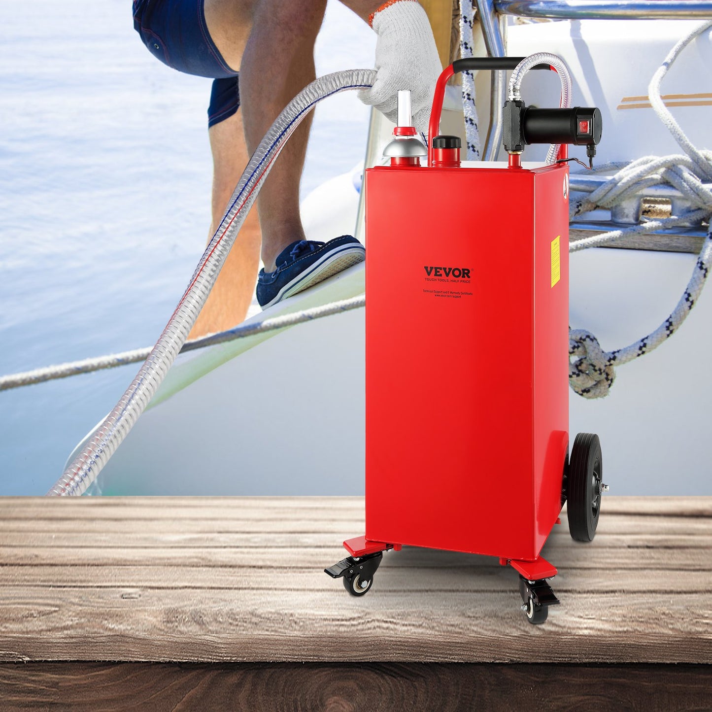 VEVOR 30 Gallon Diesel Caddy, 23.5 L/min, 180W Portable Storage Tank Container with E-Pump,-$200