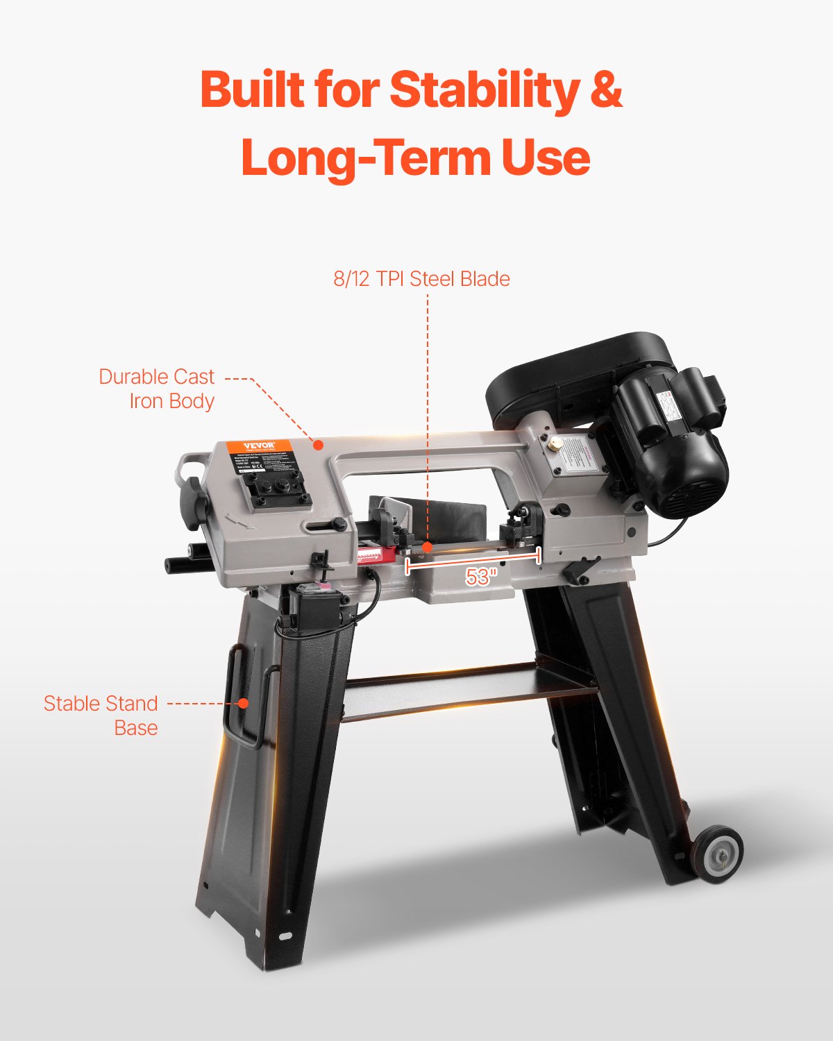 VEVOR Metal Horizontal Band Saw, 4 in x 6 in Rectangular Cutting Capacity, 110V Metal Vertical,-$490
