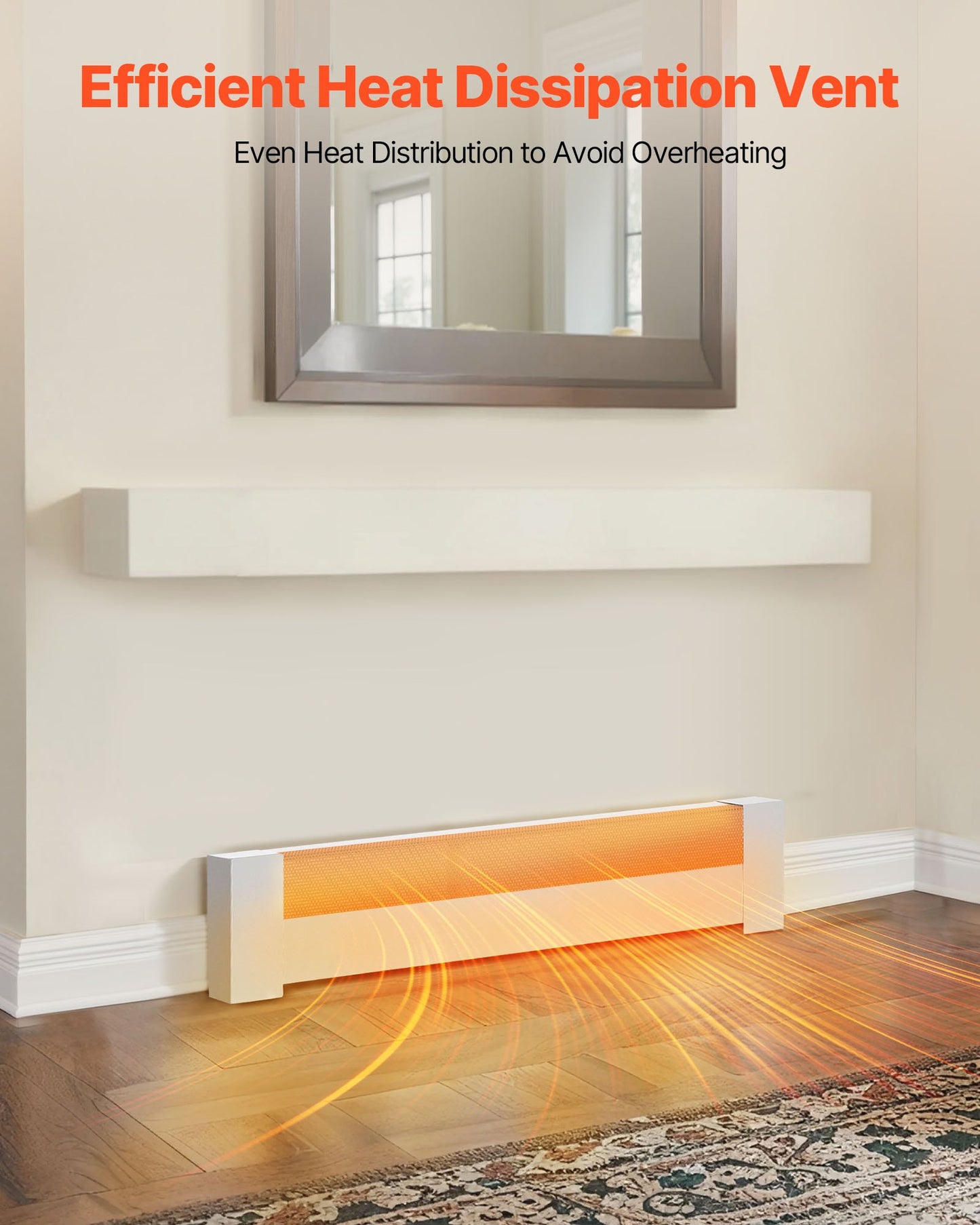 VEVOR Baseboard Heater Covers, Basic Series 3 ft Standard Electric Heating Unit Front Cover,-$35