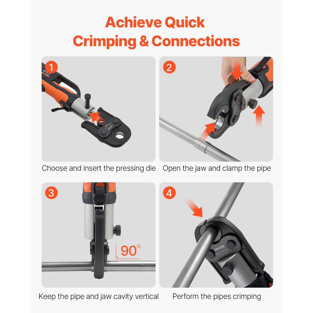 VEVOR VMP Press Jaws, 3PCS Pressing Jaws 1/2", 3/4" & 1" - Compatible with Megapress Carbon,-$210