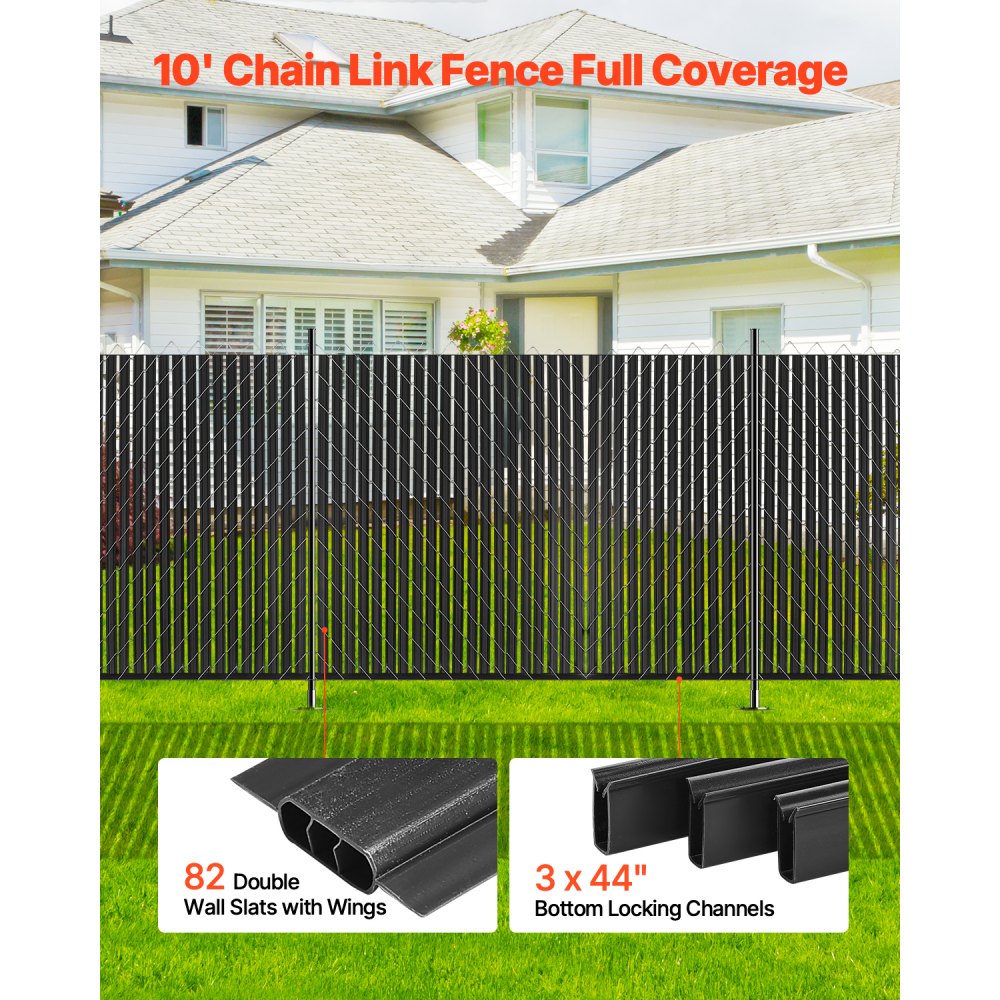 VEVOR Bottom Locking Privacy Slats, Double-Wall Vertical Bottom-Locking Slats with Wings,-$75