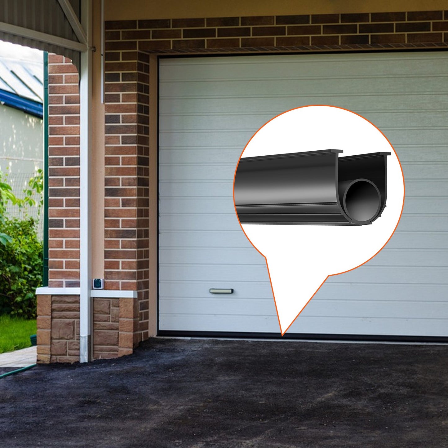 VEVOR Garage Door Seals Bottom Rubber, U Shape +O Ring Combination Garage Door Bottom,-$15