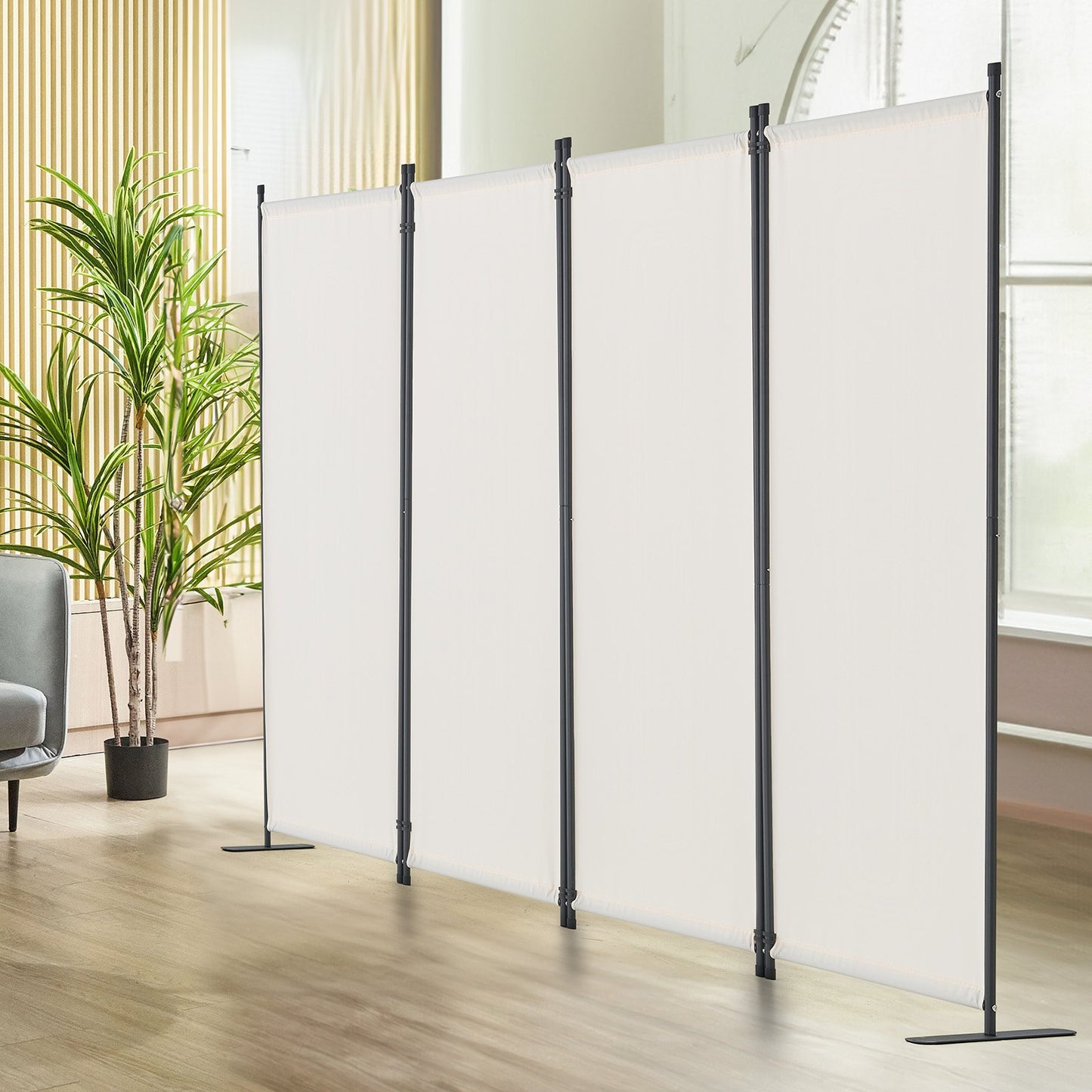 VEVOR Room Divider, 4 Panel Room Dividers and Folding Privacy Screens, Fabric Partition Room Dividers,-$55