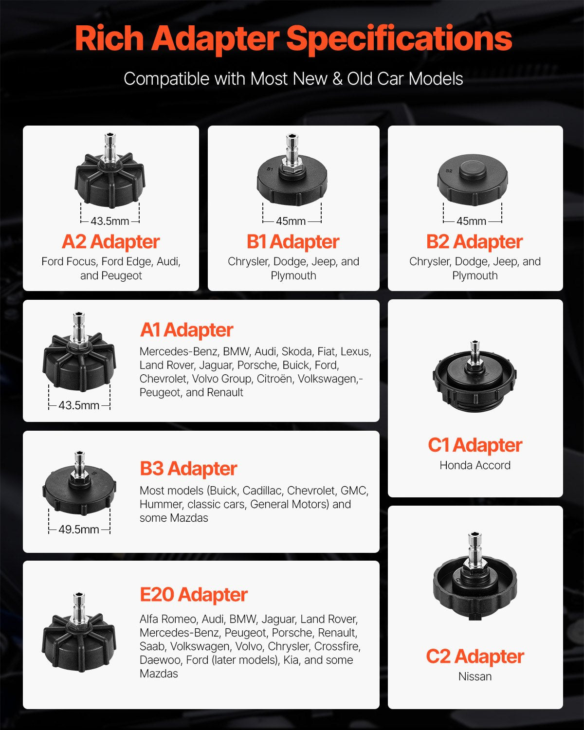 VEVOR Brake Master Bleeder Kit, 12 Pcs, Professional Brake Bleeder Adapter Set with Complete Kit,-$50
