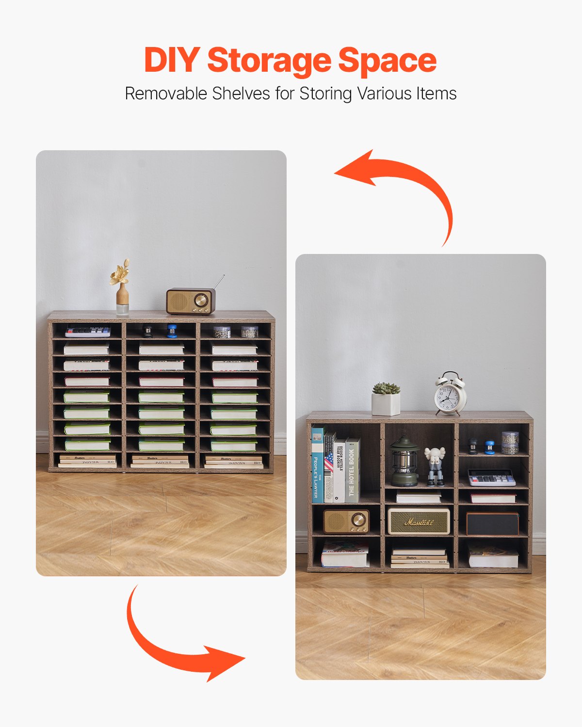 VEVOR Literature Organizer, 27 Compartments Office Mailbox with Removable Shelves,-$65