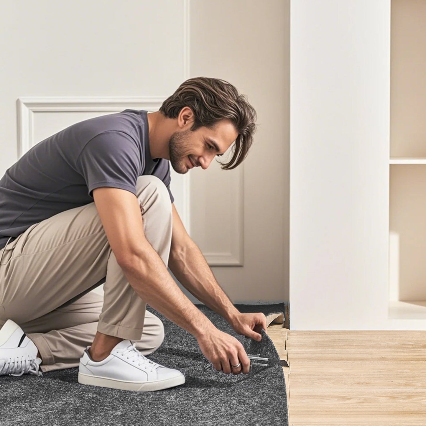 VEVOR - Slip-Resistant Rug Pad - Protective Cushioning Carpet Pad - 8' x 10' - 1/4"Thick - Dual Surface,-$60