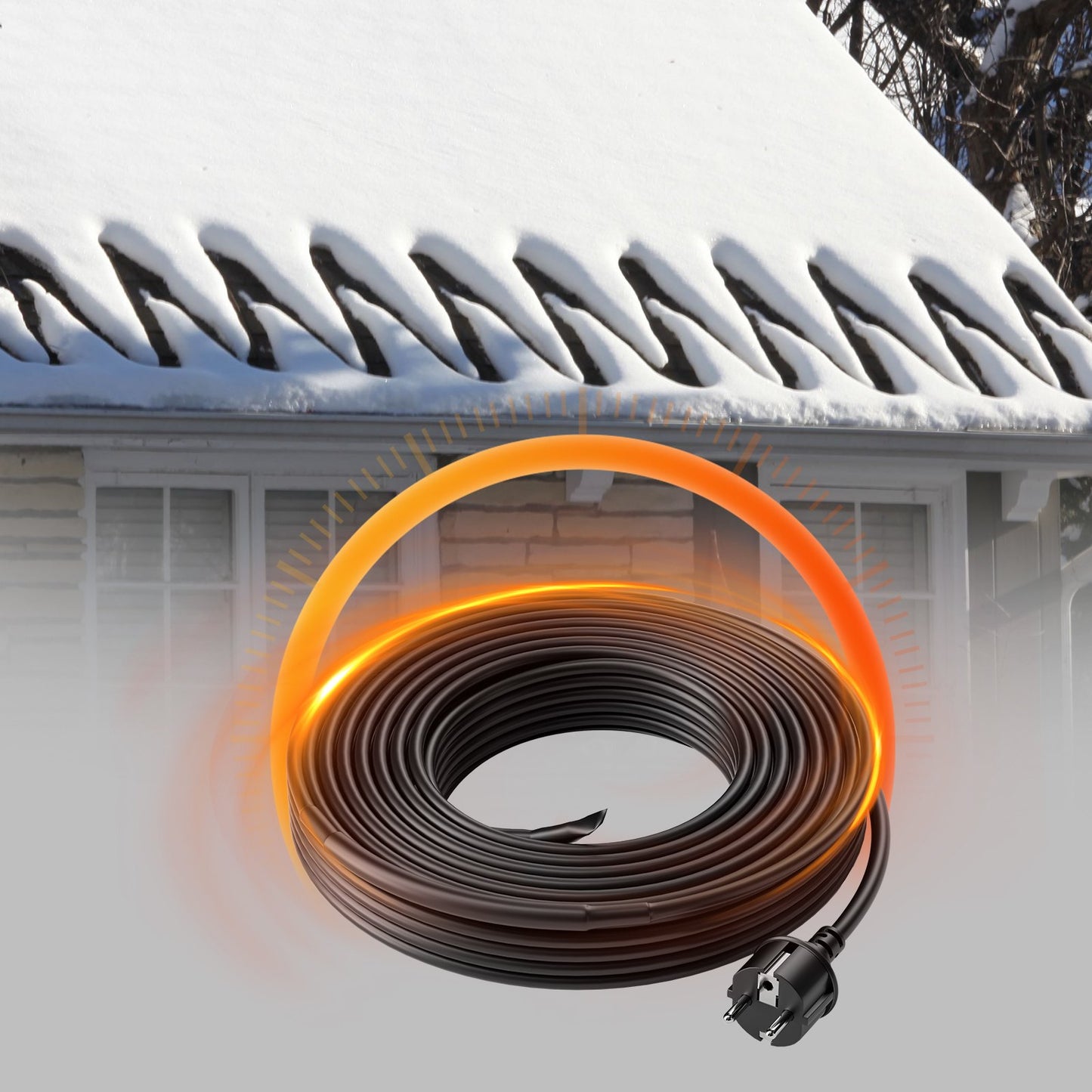 VEVOR Self-Regulating Pipe Heating Cable, 30FT 5W/FT Heat Tape for Pipes, Roof Snow Melting,-$30