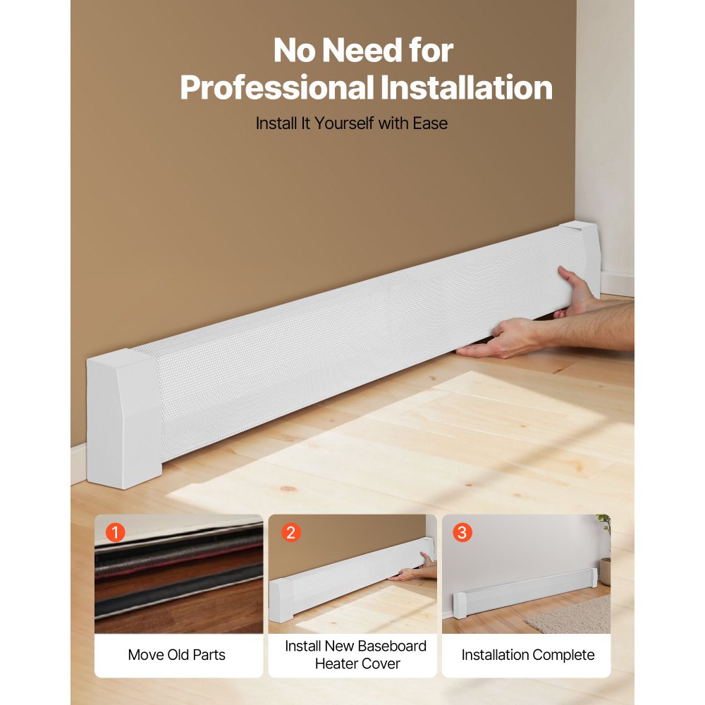 VEVOR Baseboard Heater Covers, Premium Series 6 ft Standard Electric Heating Unit Front Cover,-$65