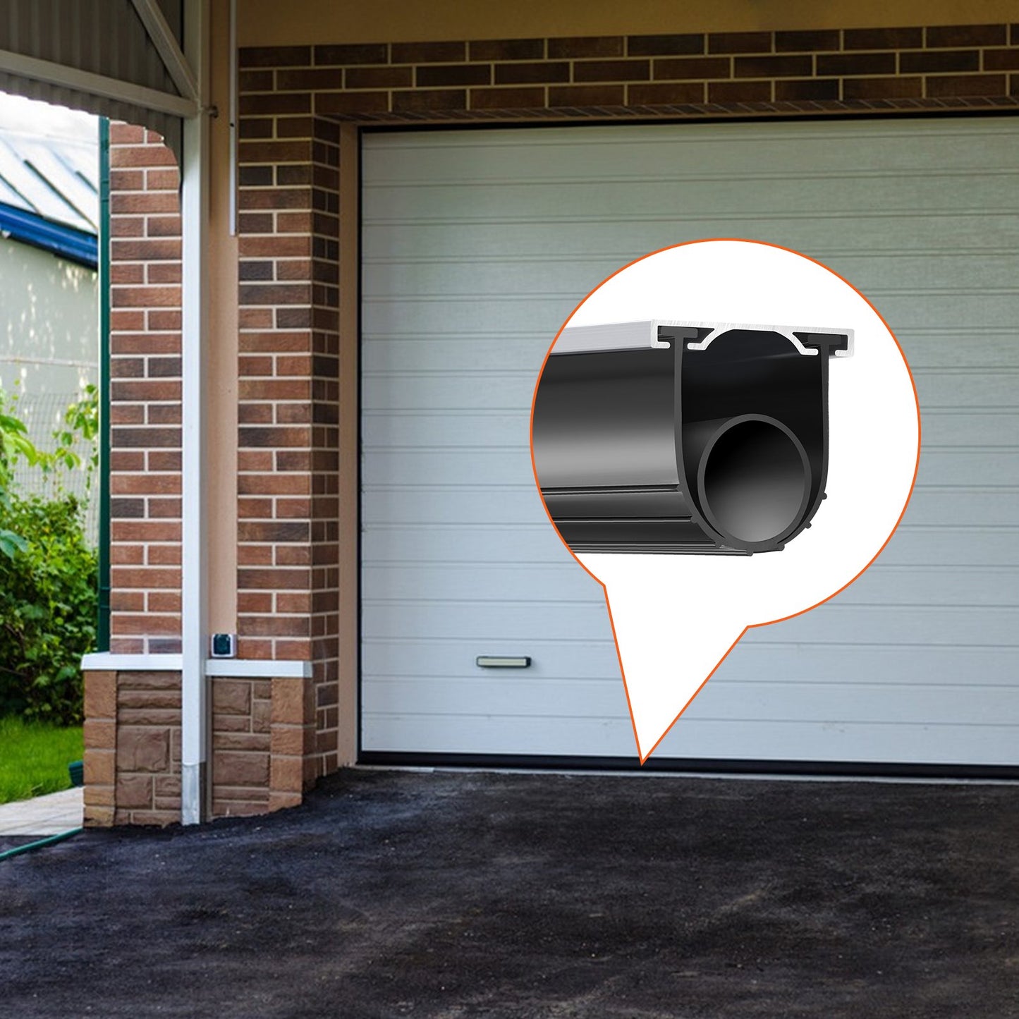 VEVOR Garage Door Seals Bottom Rubber, U Shape +O Ring Garage Door Bottom Weather Seal,-$25