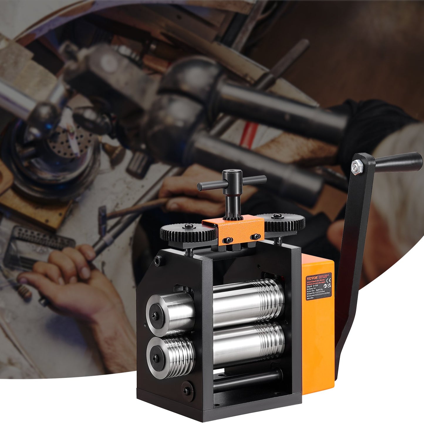 VEVOR Rolling Mill, 3"/76 mm Jewelry Rolling Mill Machine, 1: 2 Gear Ratio, 3-in-1,-$125