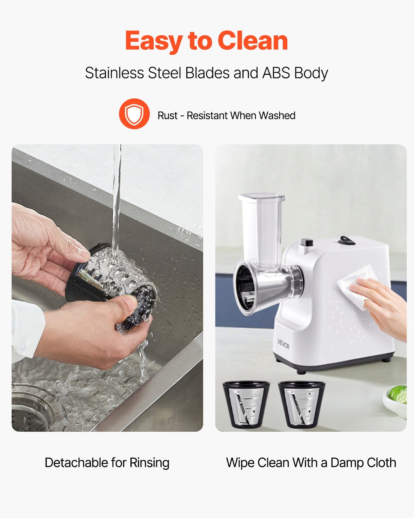 VEVOR Electric Cheese Grater Salad Maker, 200W Salad Shooter, Electric Vegetable Slicer Shredder,-$45