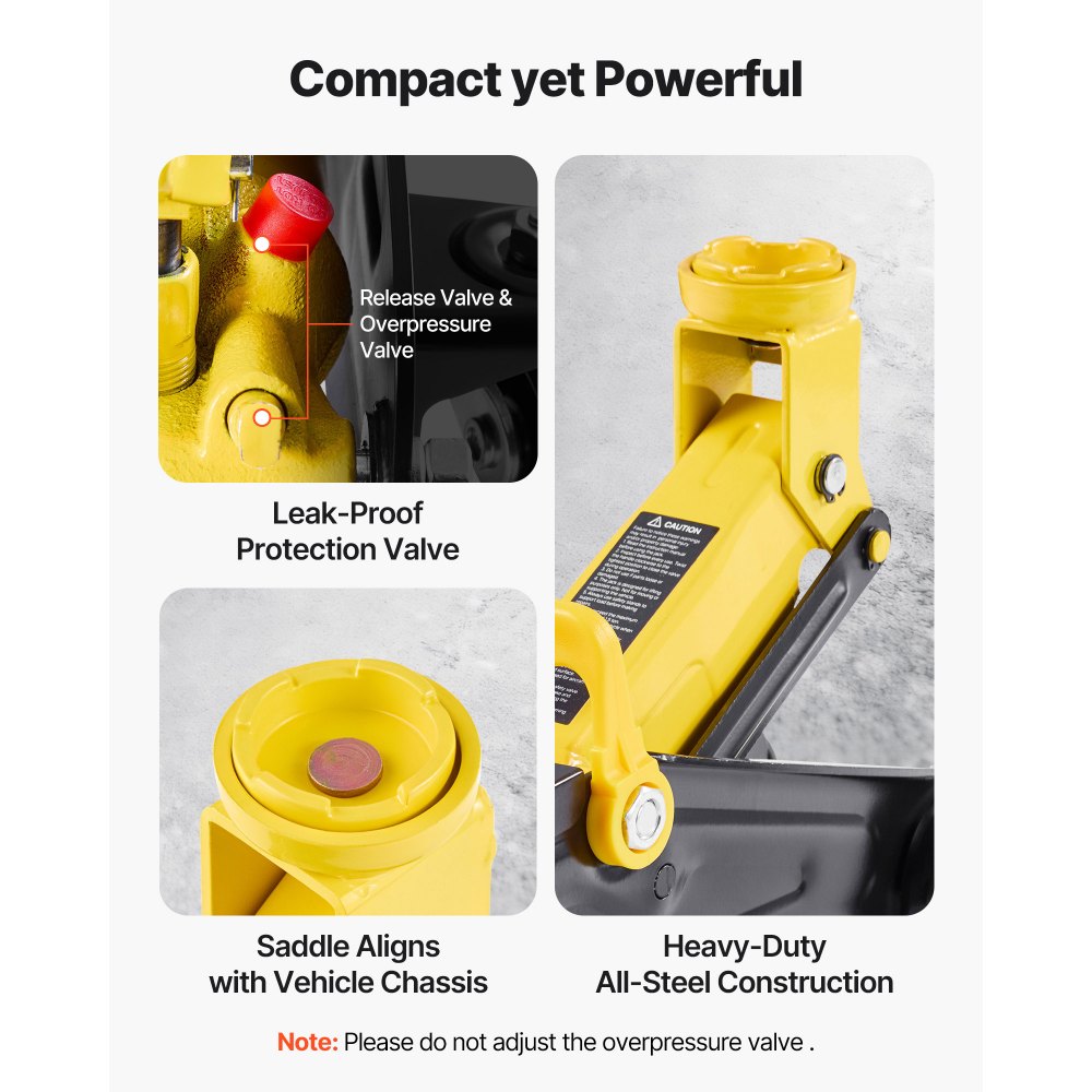 VEVOR Low Profile Floor Jack, 1.5 Ton (3300 lbs) Capacity, Steel Racing Floor Jack,-$45