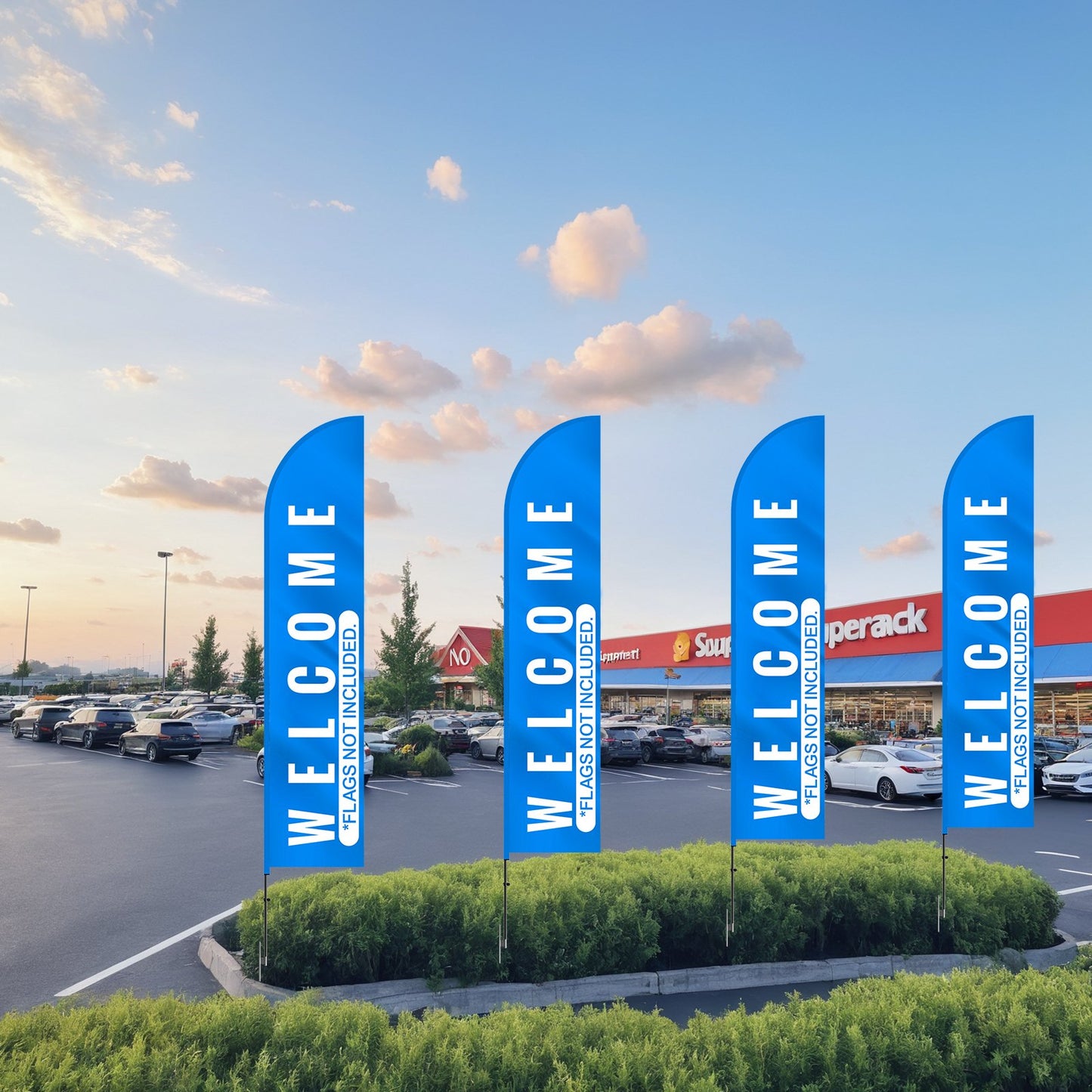 VEVOR Feather Flag Pole Kit, Swooper Flag Pole Set 16.3 ft, Sign Flag Poles(Flag Not Included),-$35