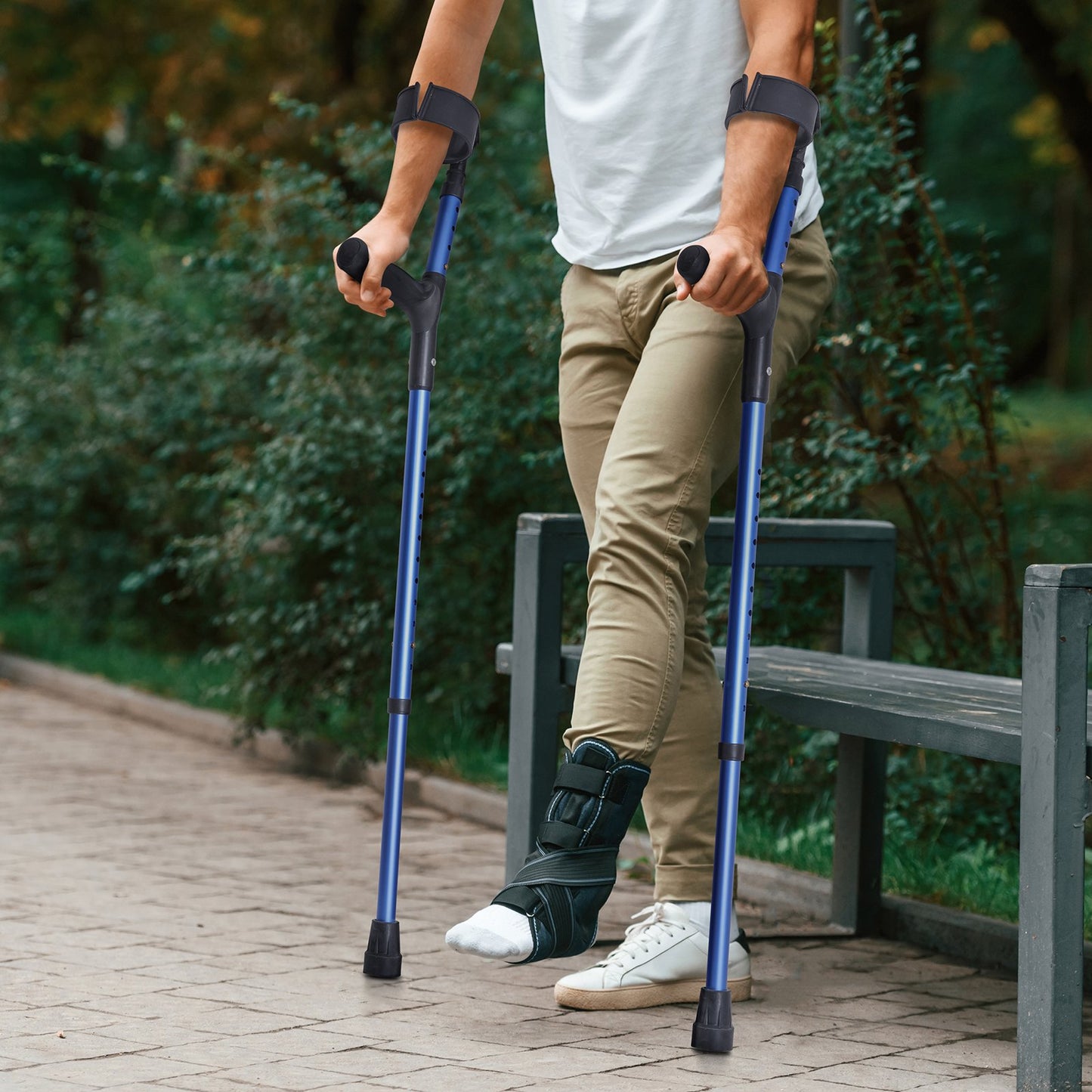 VEVOR Forearm Crutches for Adults, 11-Level Height Adjustable Walking Crutches with 4-Level Upper Cuff,-$30