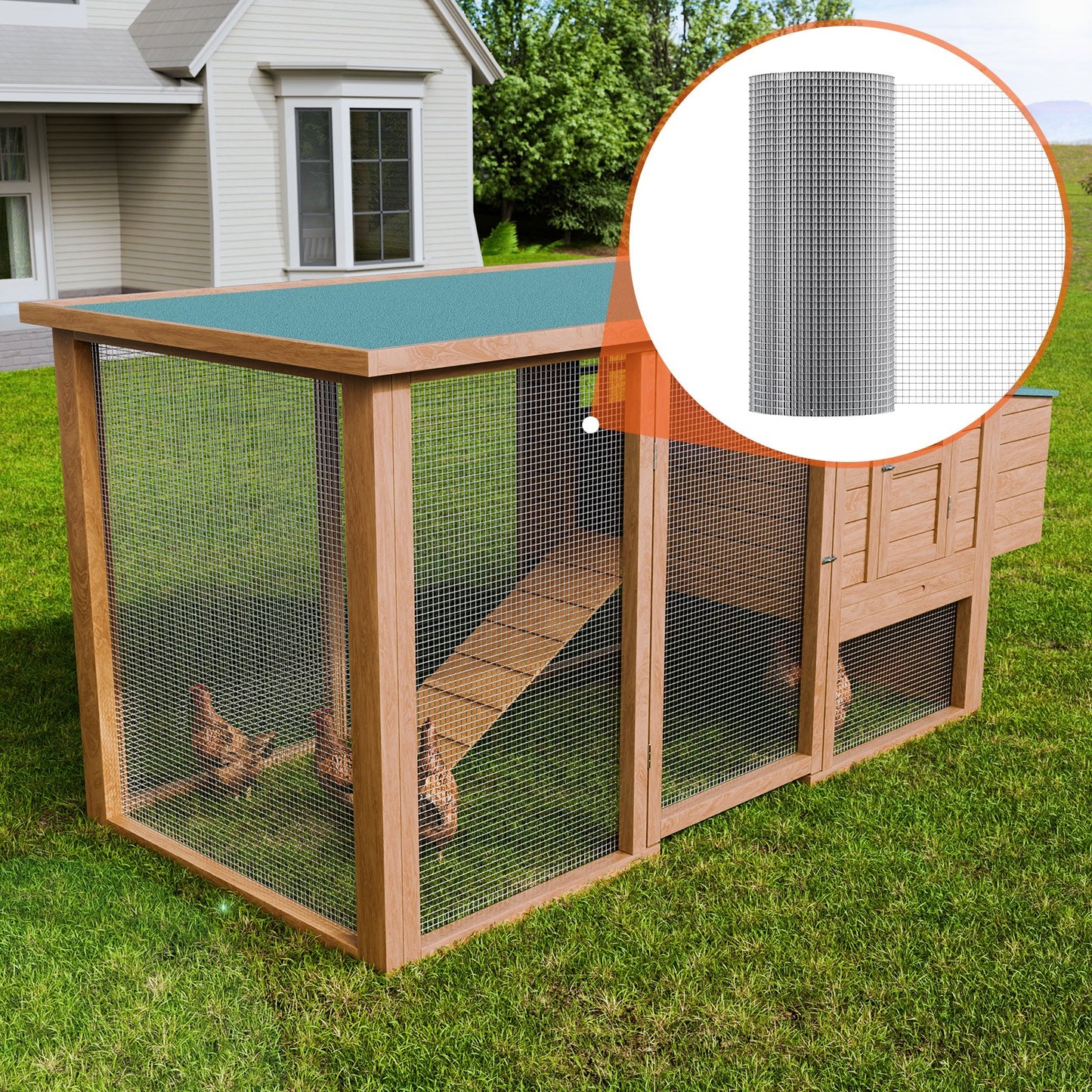 VEVOR Hardware Cloth, 1/2 inch 24in x 100 ft 19 Gauge, Hot Dipped Galvanized Wire Mesh Roll,-$60