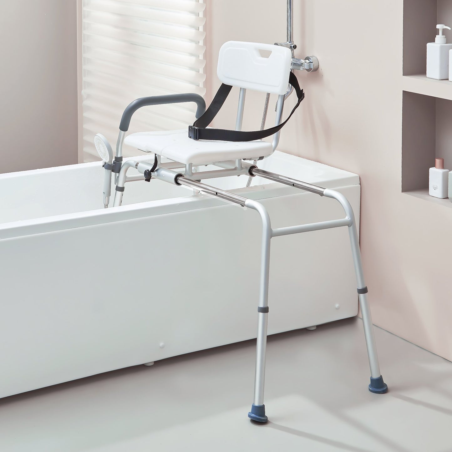 VEVOR Sliding Tub Transfer Bench, Height Adjustable Bathtub Transfer Bench with Cut‑Out Seat,-$75