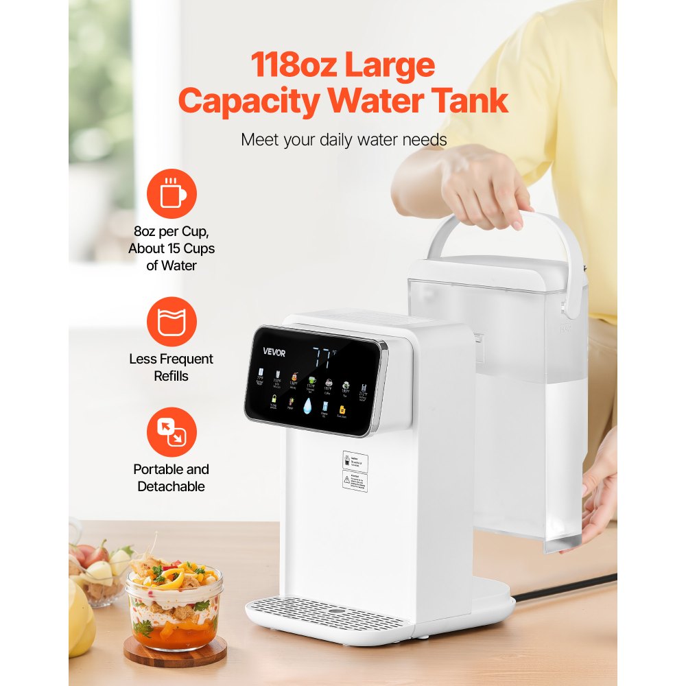 VEVOR Instant Hot Water Dispenser, Countertop Boiling Water Dispenser with Adjustable 7 Temperatures,-$55
