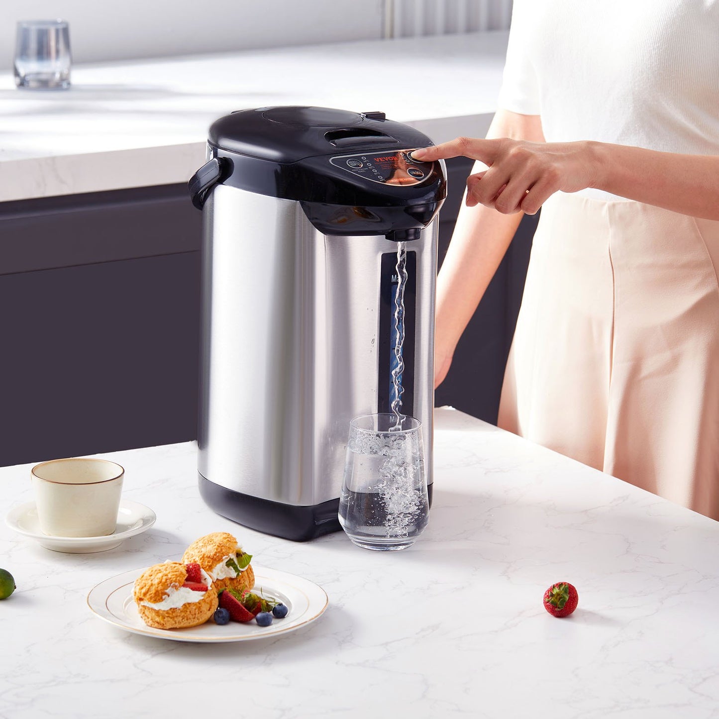 VEVOR Hot Water Dispenser, Adjustable 4 Temperatures Water Boiler and Warmer, 304 Stainless Steel,-$50