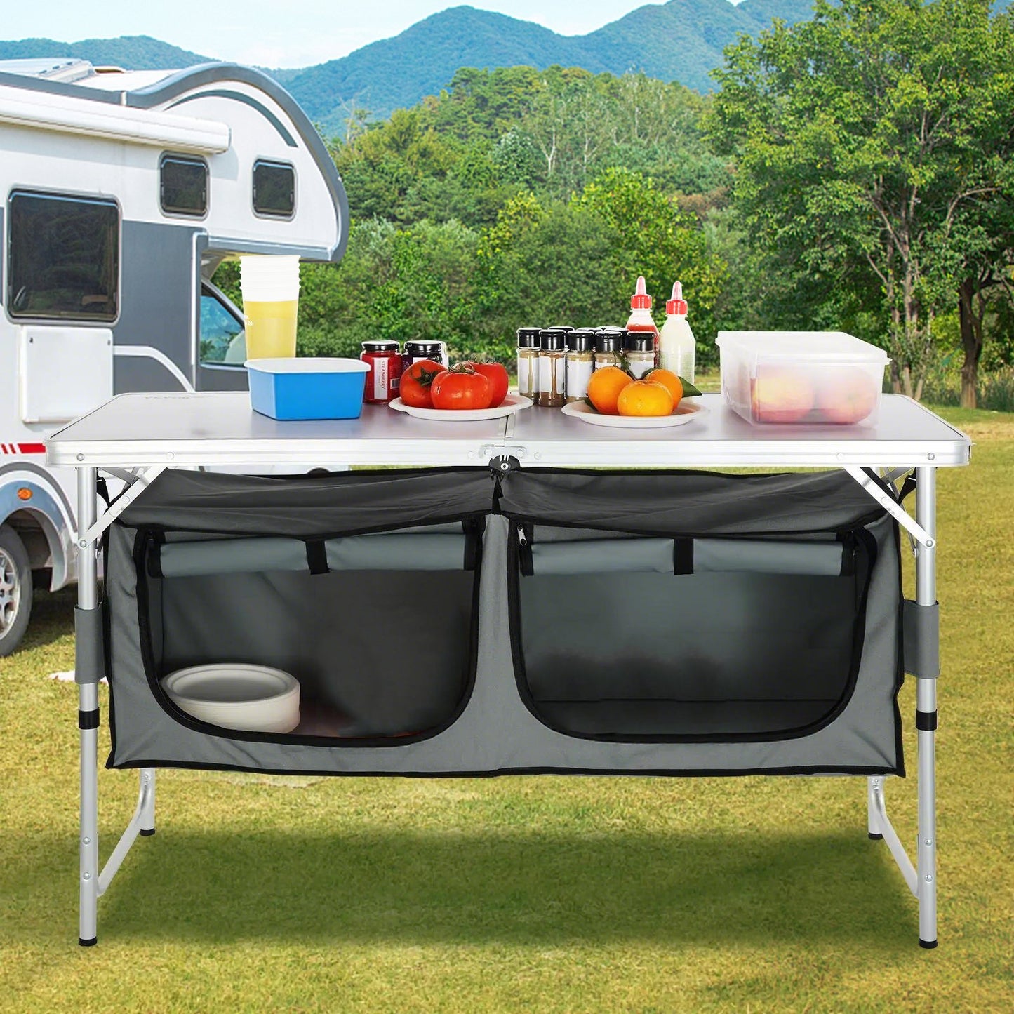 VEVOR Camping Kitchen Table, Quick set-up Folding Camping Table with A Carrying Bag, -$45