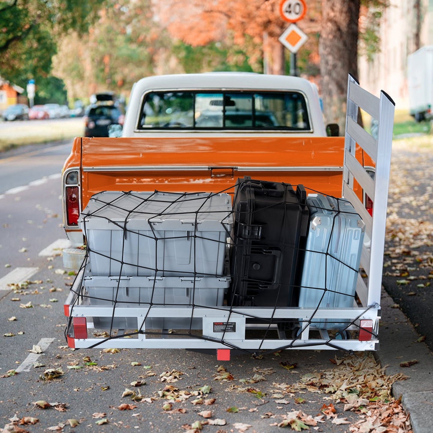 VEVOR 50 x 29.5 x 8.7 in Hitch Cargo Carrier, 500lb Capacity Trailer Hitch Mount Aluminum,-$180