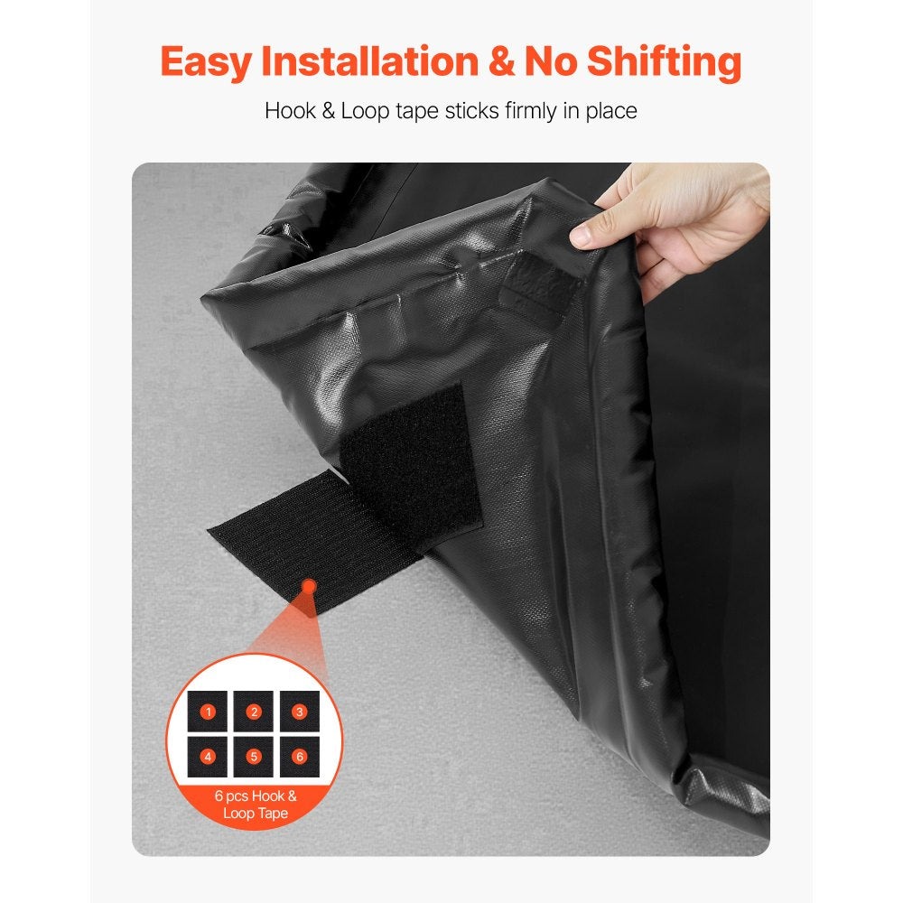 VEVOR Containment Mat, 7 ft 9 in x 16 ft, Non-Slip PVC Garage Floor Mat w/a Cleaning Squeegee,-$60